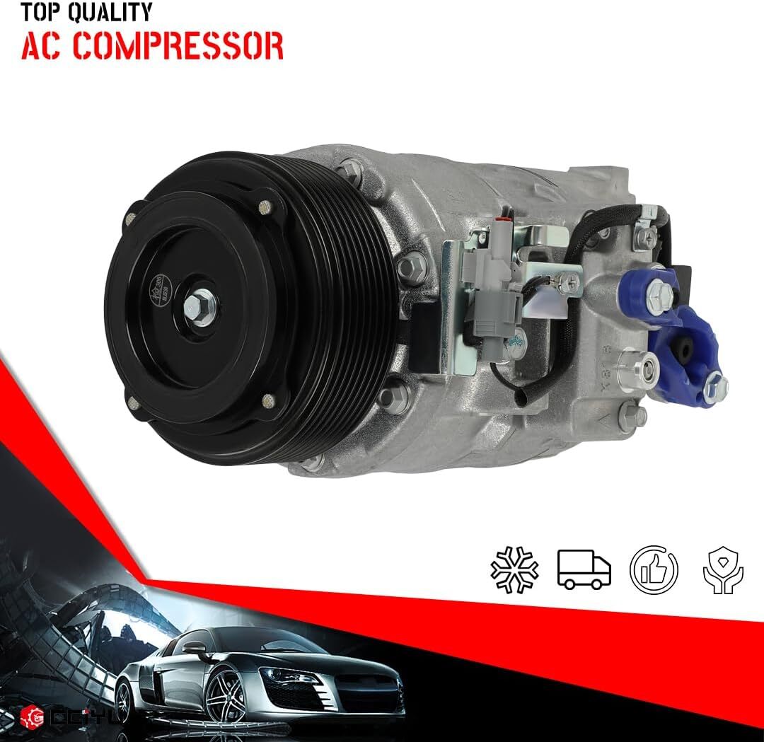 cciyu Air Conditioning Compressor 2012-2015 Fit for BMW 335i 3.0L 2014-2016 Fit