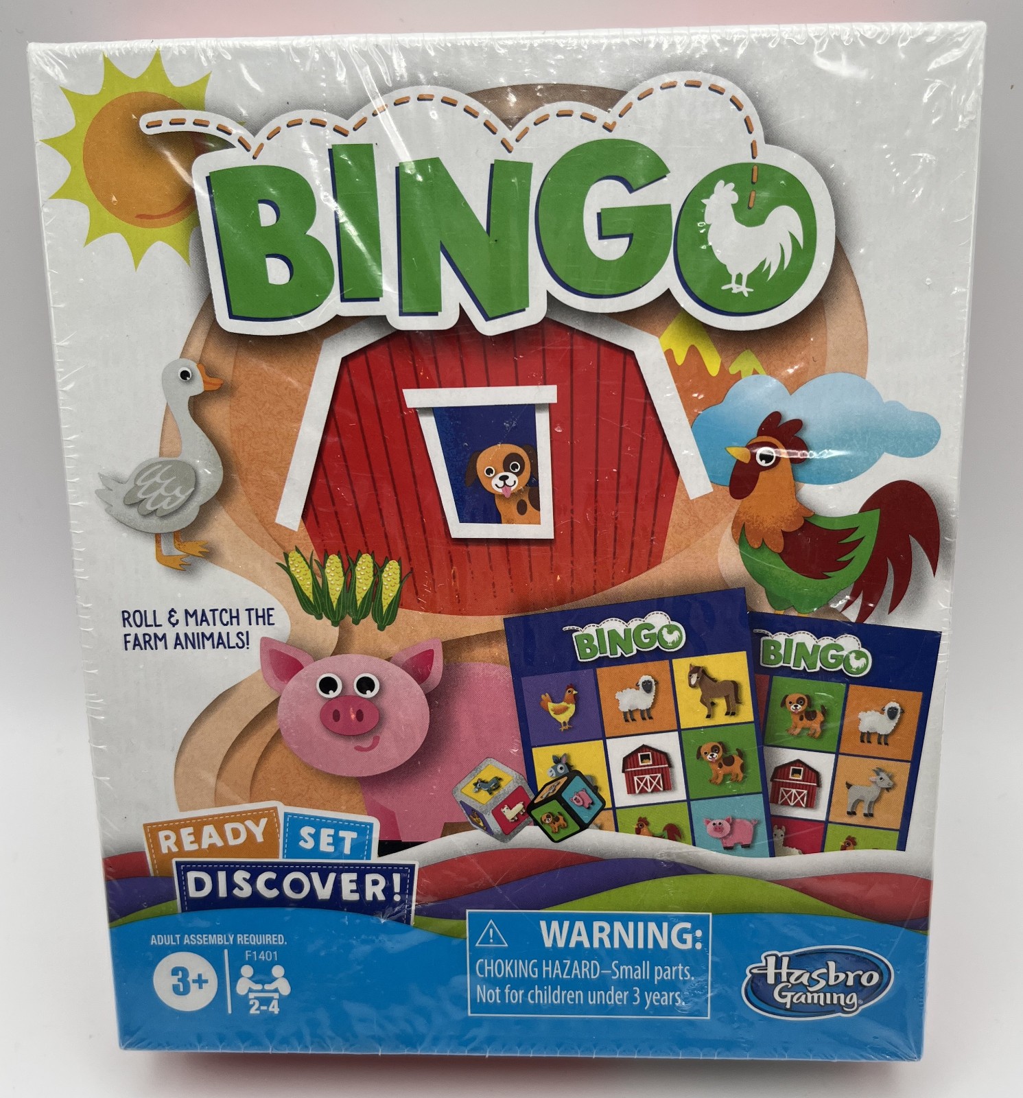 Hasbro Gaming Bingo Game Farm Animals 2020 Ready Set Discover! Brand New