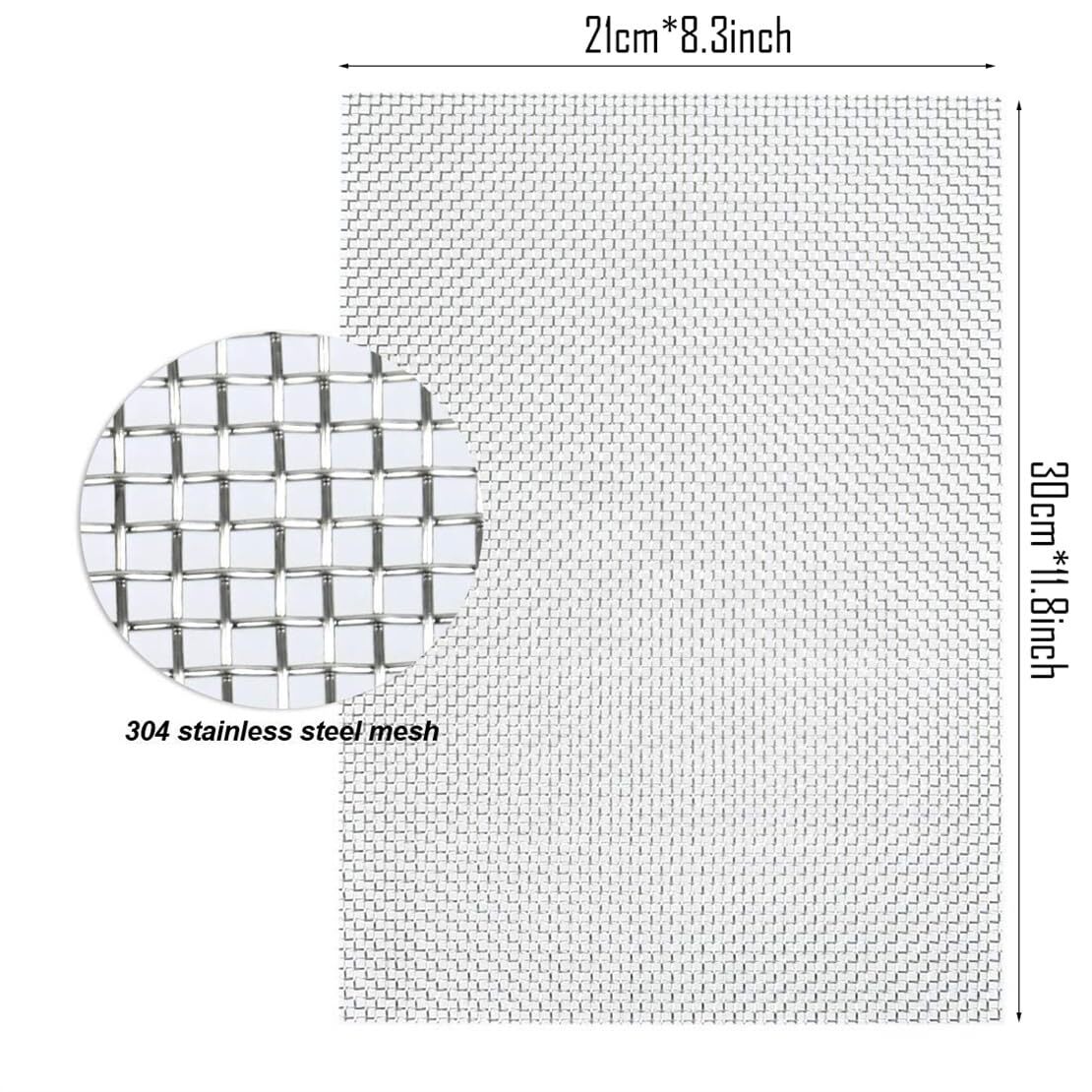 4 Pack 5 Stainless Steel Mesh, 12×8 Inch Wire Mesh Sheets for DIY Projects.