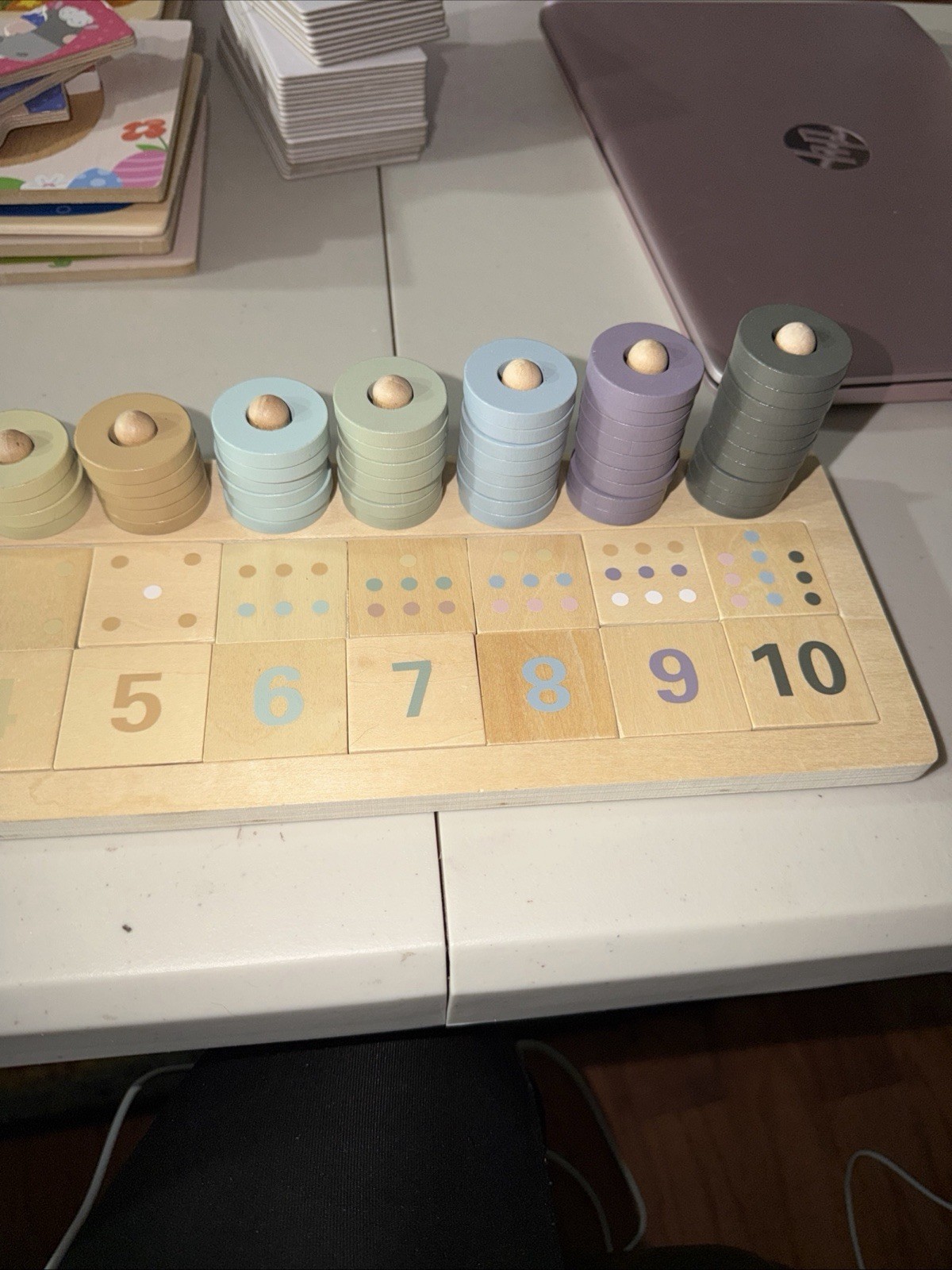 Montessori Fat Brain Toys Counting And Matching Board