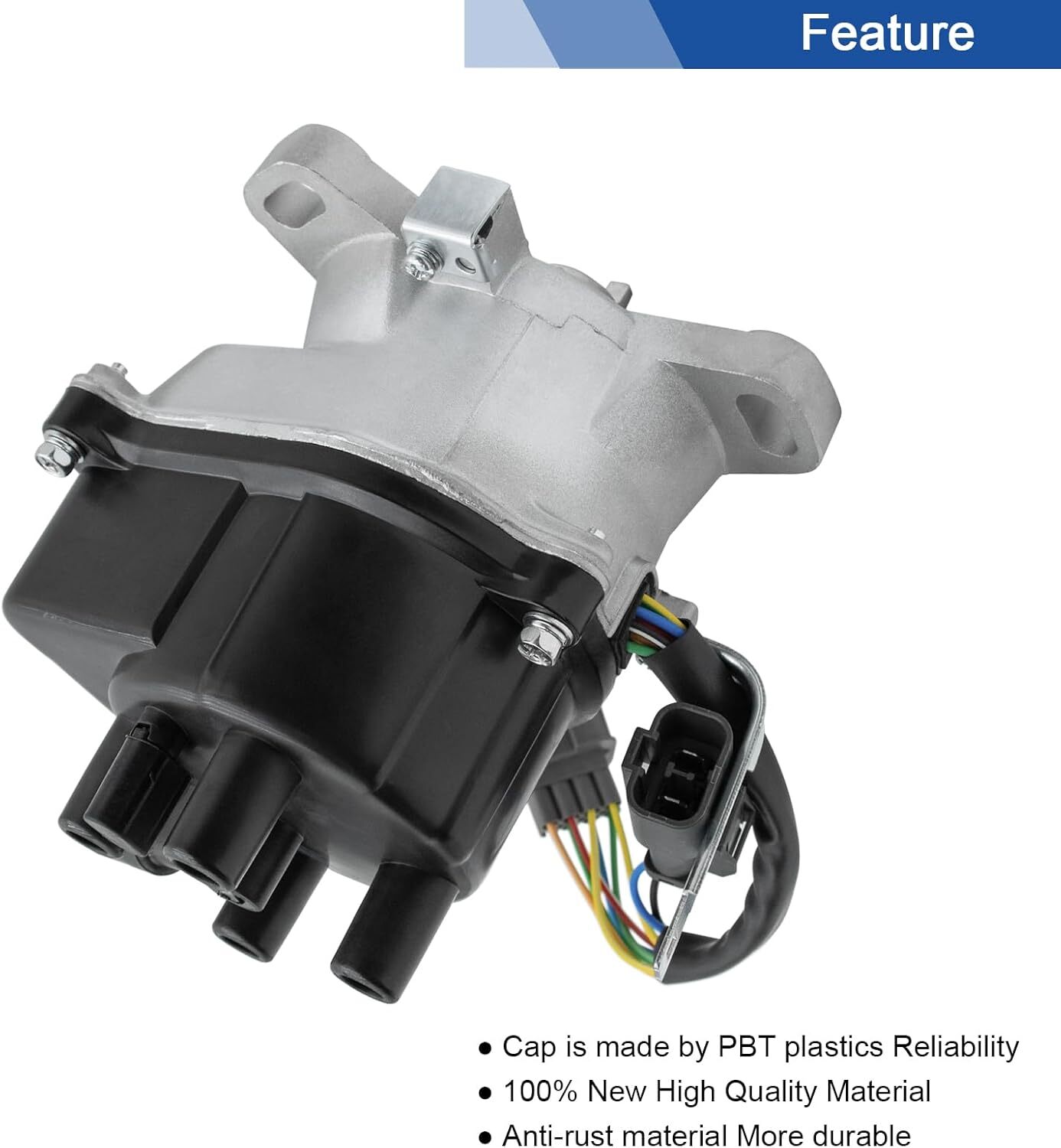 Ignition Distributor with Cap and Rotor Compatible with Honda Accord Prelude