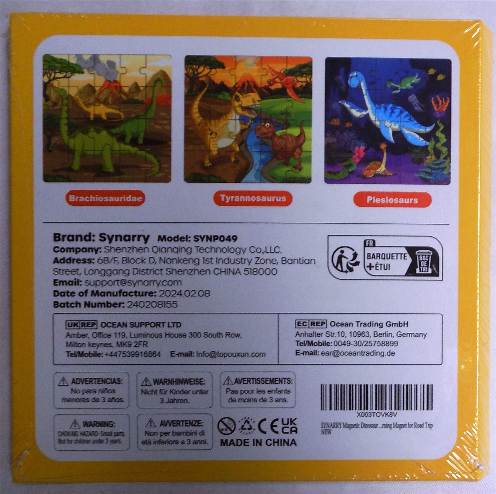 LOT OF 2 SYNARRY Magnetic Puzzle Book 60 PCS 3 in 1 Each Puzzle
