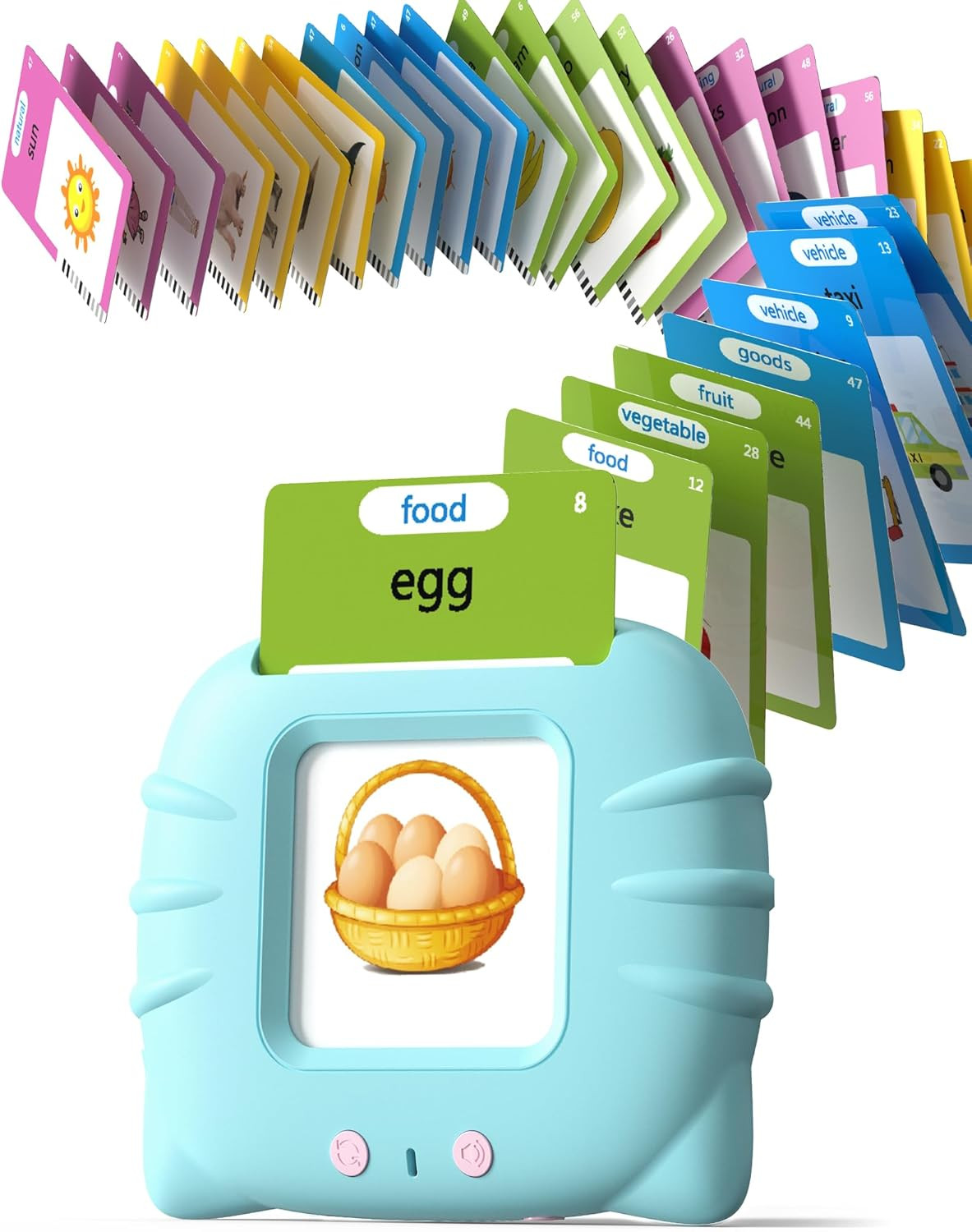 Talking Flash Cards for Toddler 1 2 3 4 Year Olds, Language Learning Toys
