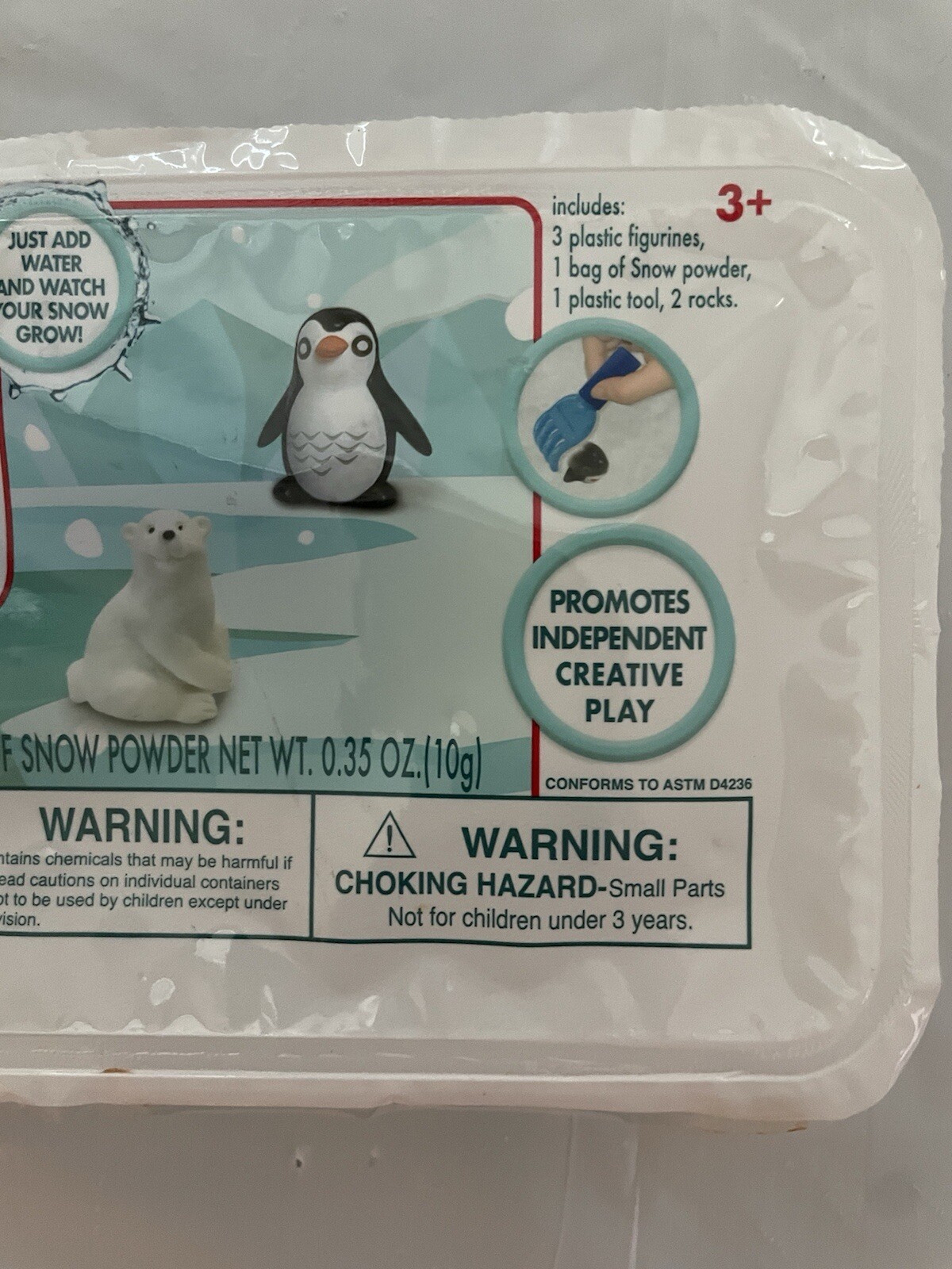 Creative Kids Sense & Grow Series Arctic Blast 7 Piece Playset w/ Snow & Figures