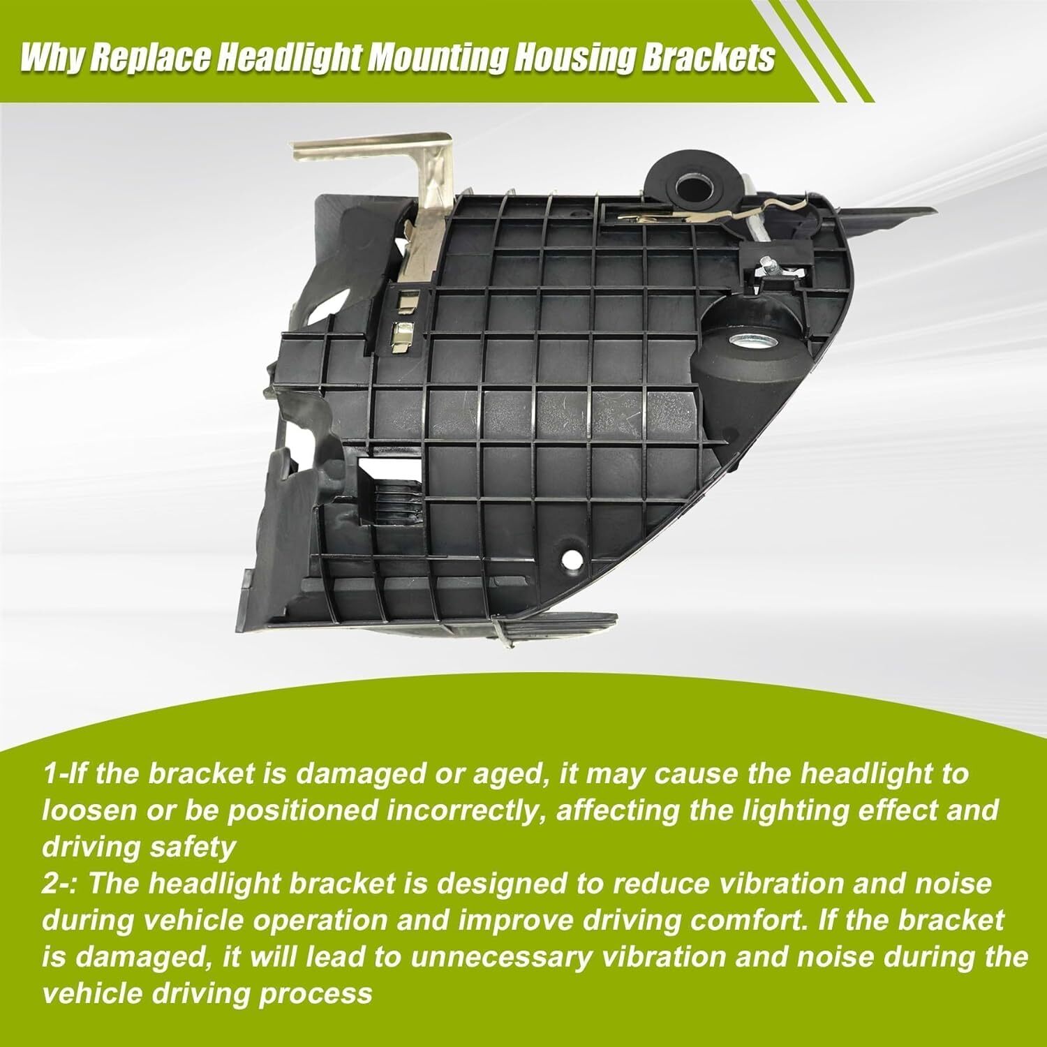 XQSMWF Headlight Mounting Housing Bracket Left Driver Side Compatible with VW