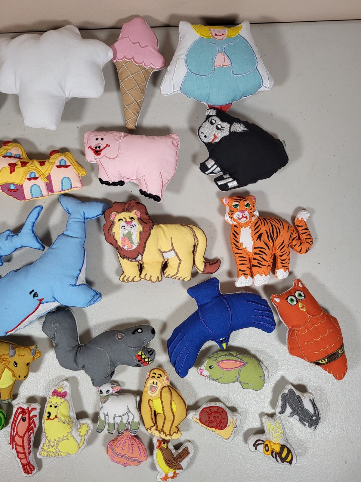 Felt Board Cloth Stuffed Embroidery Fabric Animals Hook Loop Fastener