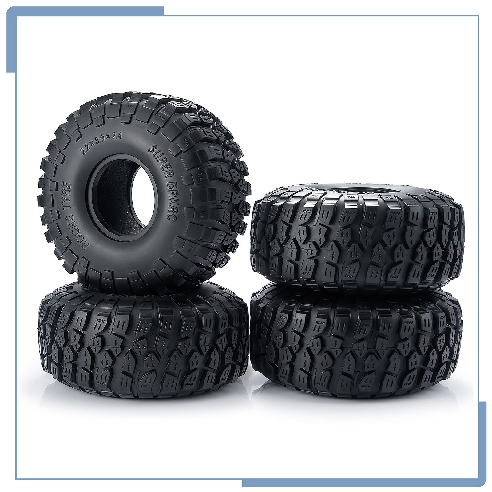 RC Rubber 2.2 Crawler Tires 150MM 4PCS for 1/10 Scale SCX10 D90 Wraith 90048 …