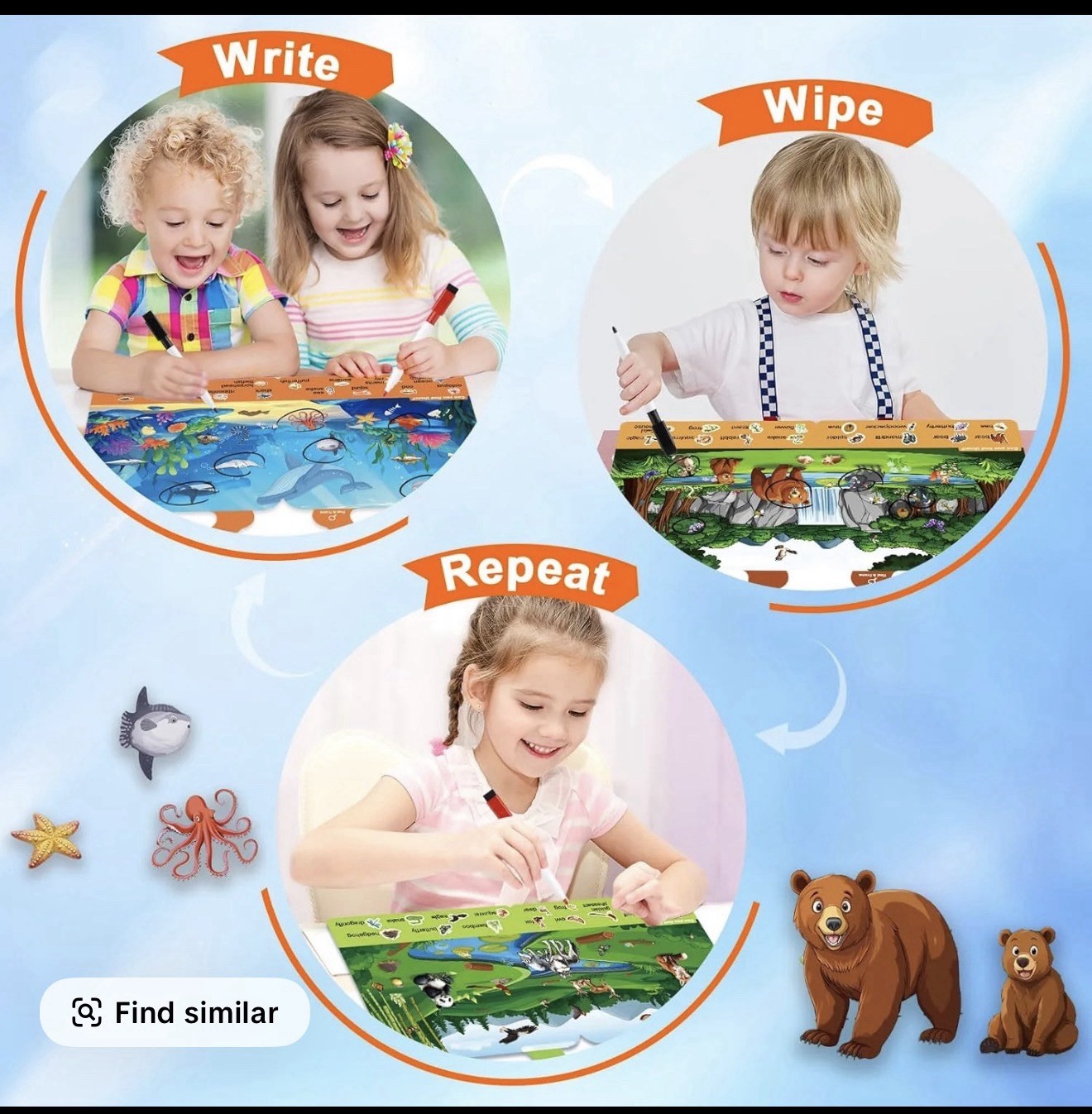 3 In a Pack -Reusable Preschool Learning Activities, Perfect Road Trip Car Airpl