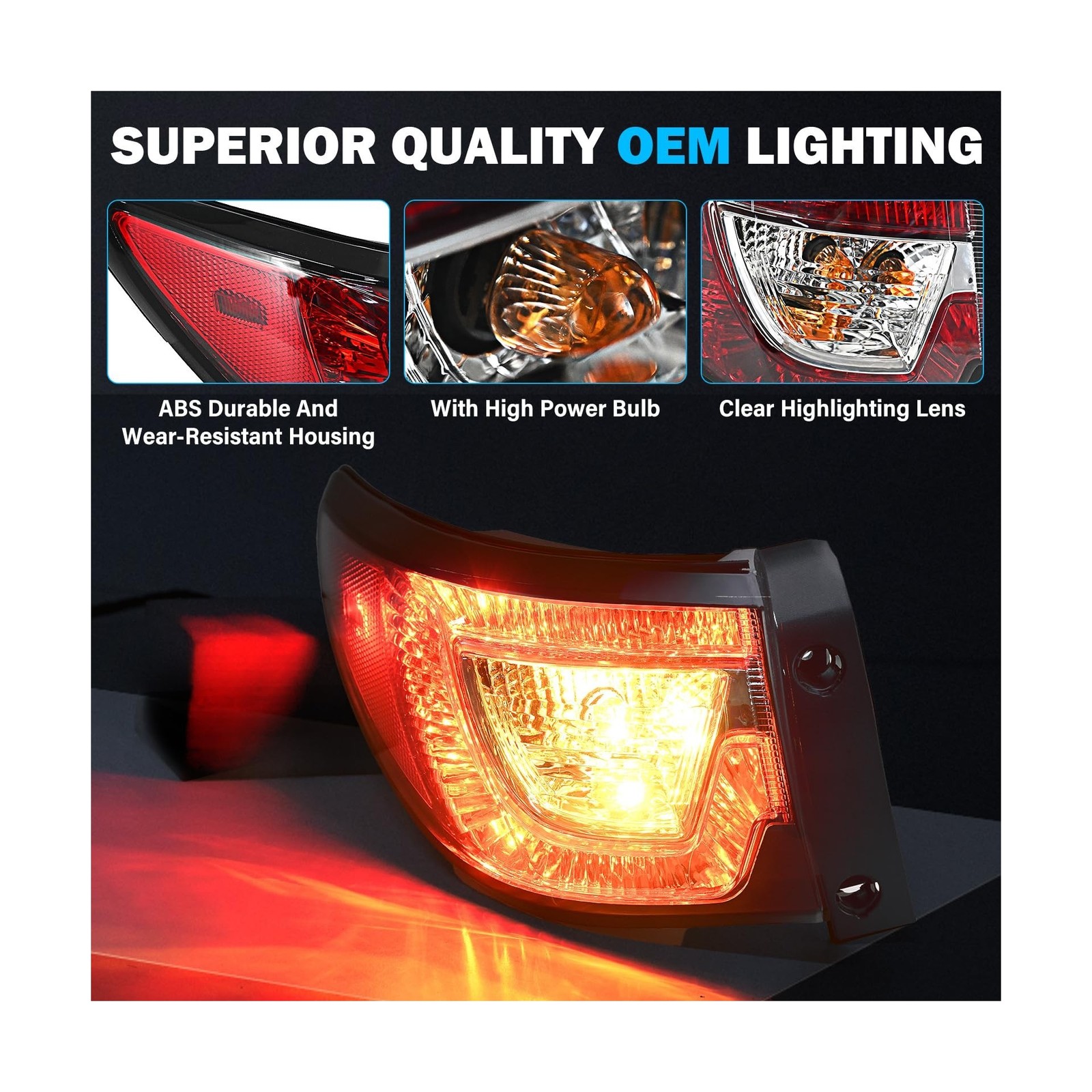 Tail Lights Assembly Compatible with 2013 2014 2015 2016 2017 Chevy Traverse …