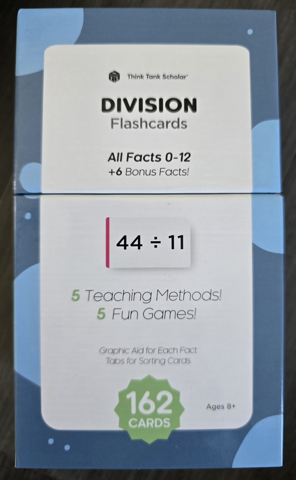 Think Tank Scholar, Math Flashcards & Dice Bundle, multiplication & Division