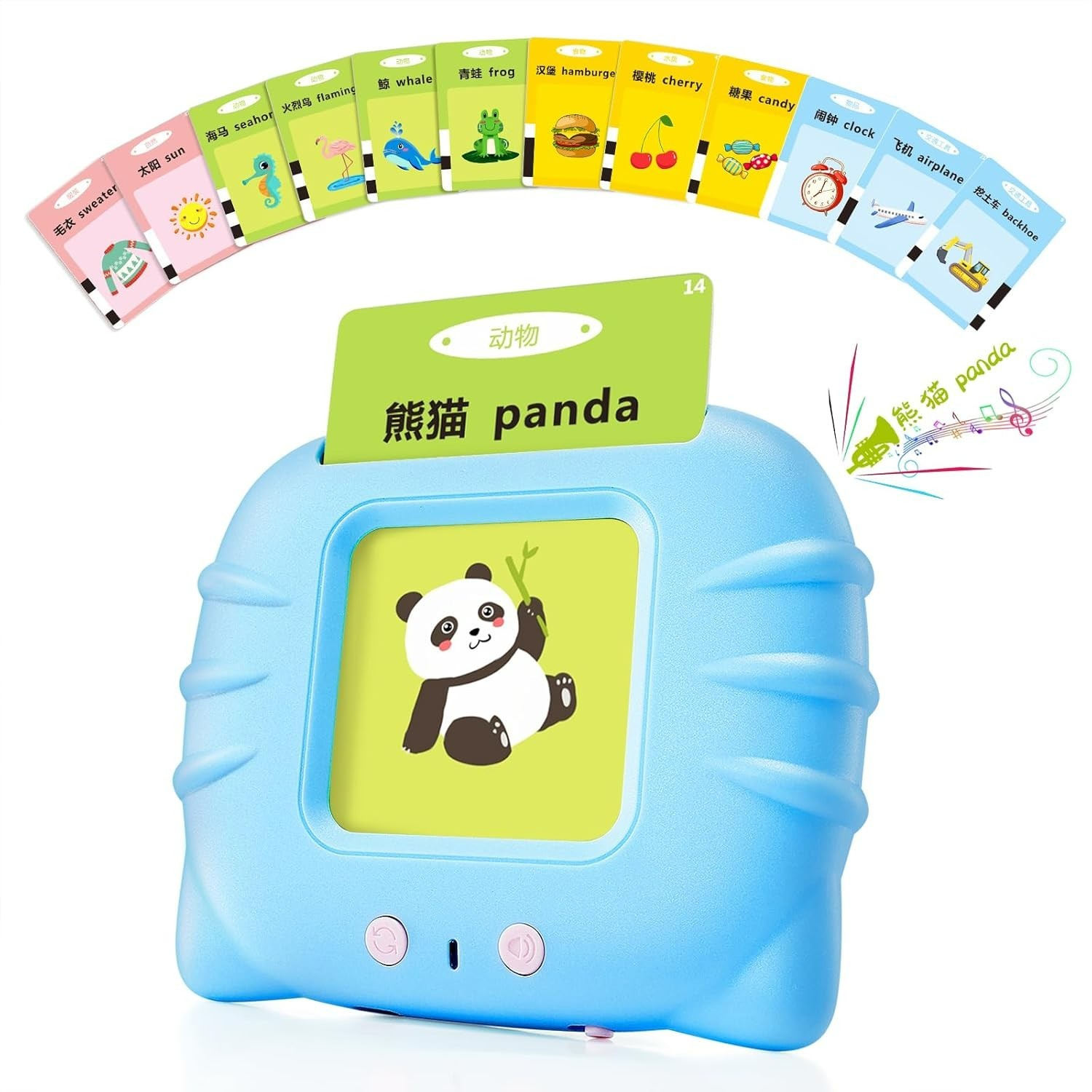 No Screen Bilingual Learning Cards with Reader for Young Learners – 224 Words