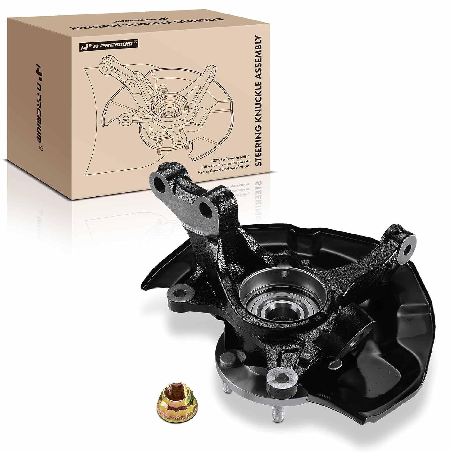 Front Right Steering Knuckle & Wheel Bearing Hub Assembly Compatible Steering