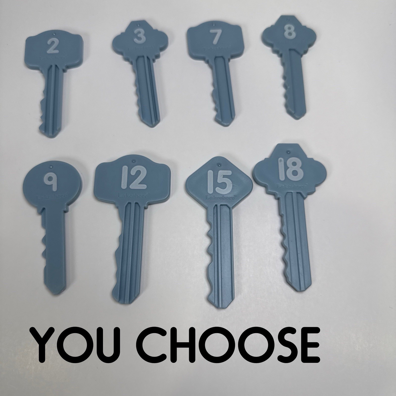 Lakeshore Unlock It Number Match Replacement Parts- KEY ONLY- YOU CHOOSE