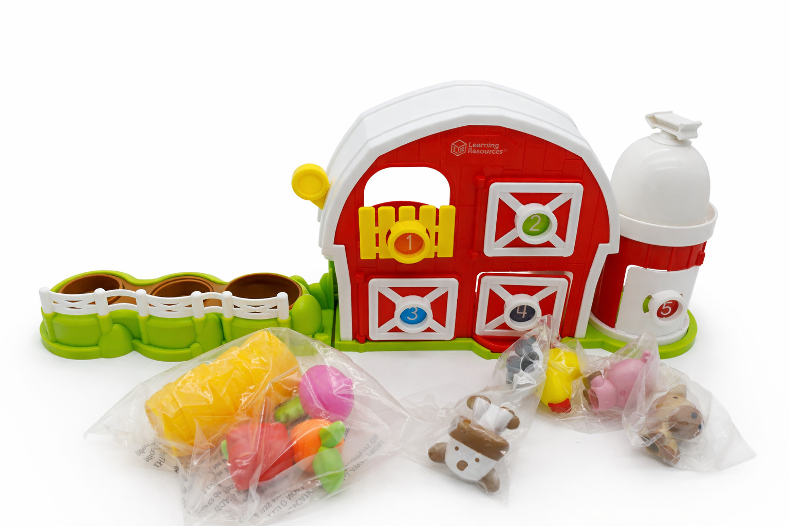 Learning Resources Peekaboo Learning Barnyard Playset Toddler Farm Toy w/ Animal