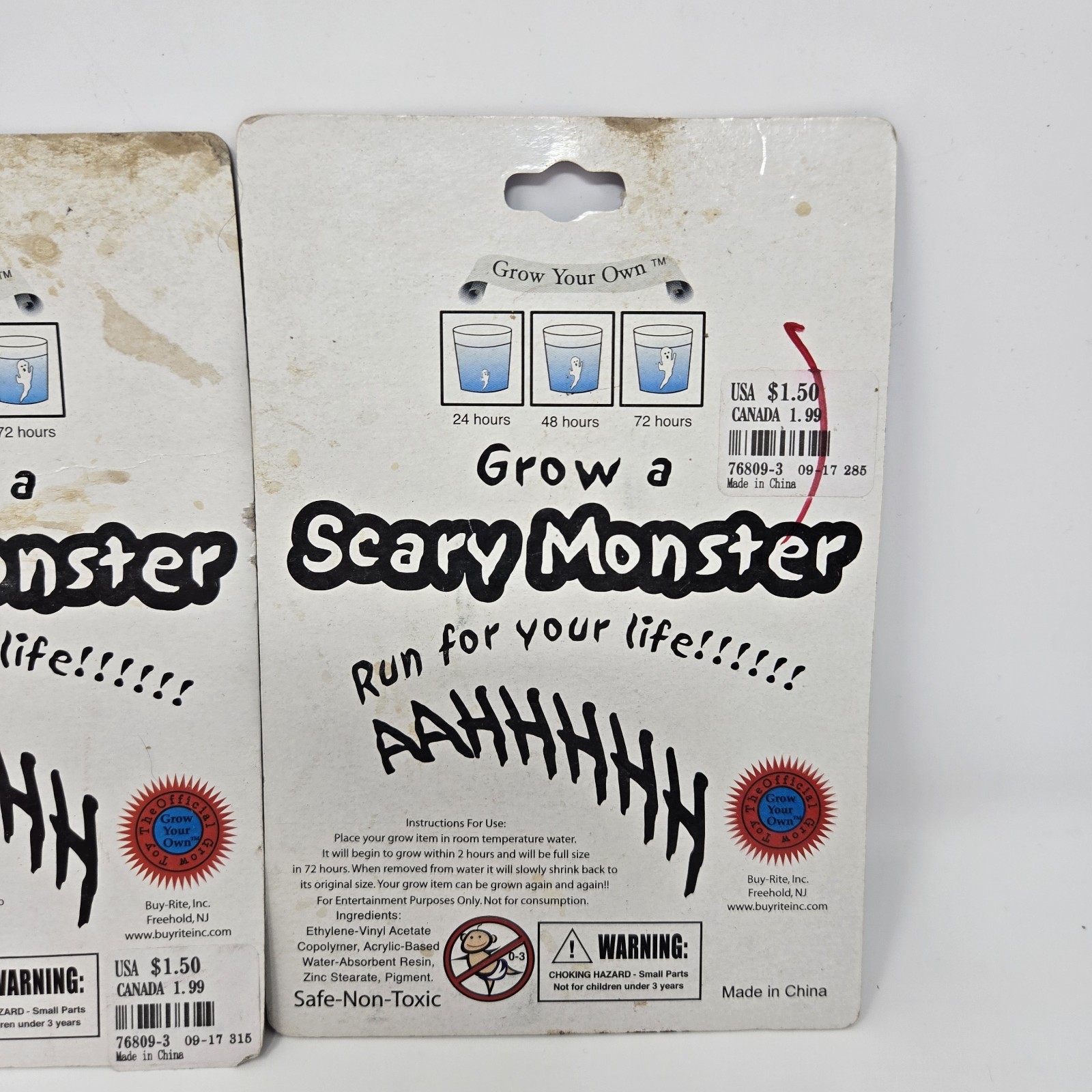 Grow Your Own Scary Monster LOT OF 3 DRACULA, MUMMY, FRANKENSTEIN