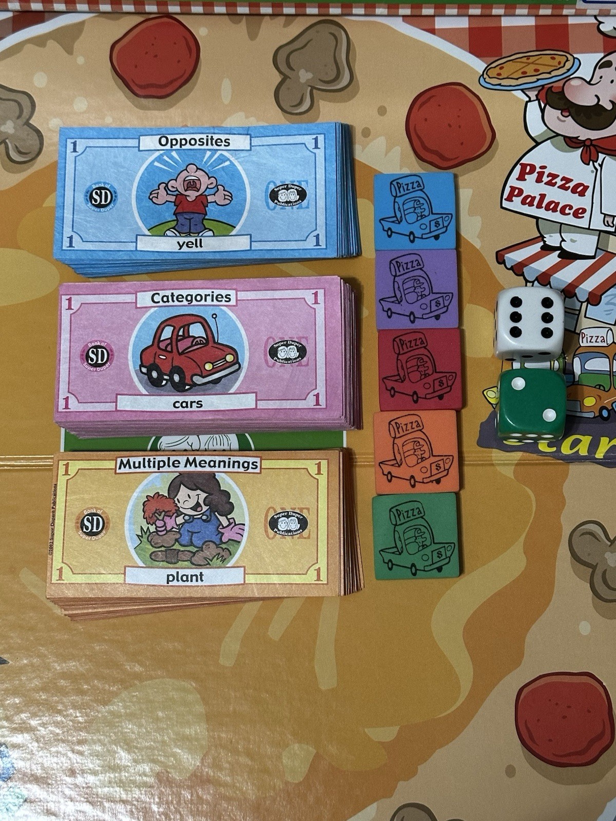 Go for the Dough Board Game Super Duper Missing 1 Pawn Homeschool Vocabulary