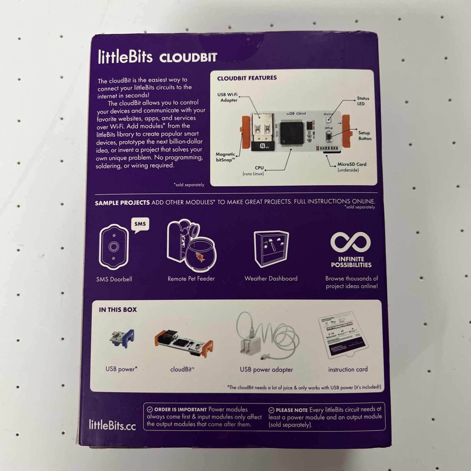 Little Bits Electronics Cloudbit RadioShack New In Box