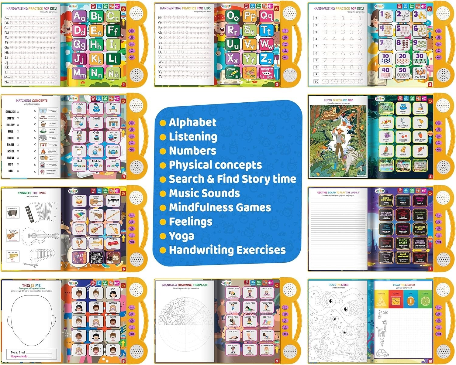 Bilingual Preschool Learning Activities with 2 Dry Erase Markers – SH5