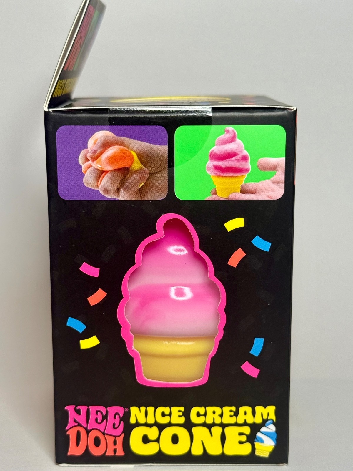 AUTHENTIC NeeDoh🍦Pink Nice Cream Cone Squishy TikTok Viral🔥 Fidget Toy RARE!