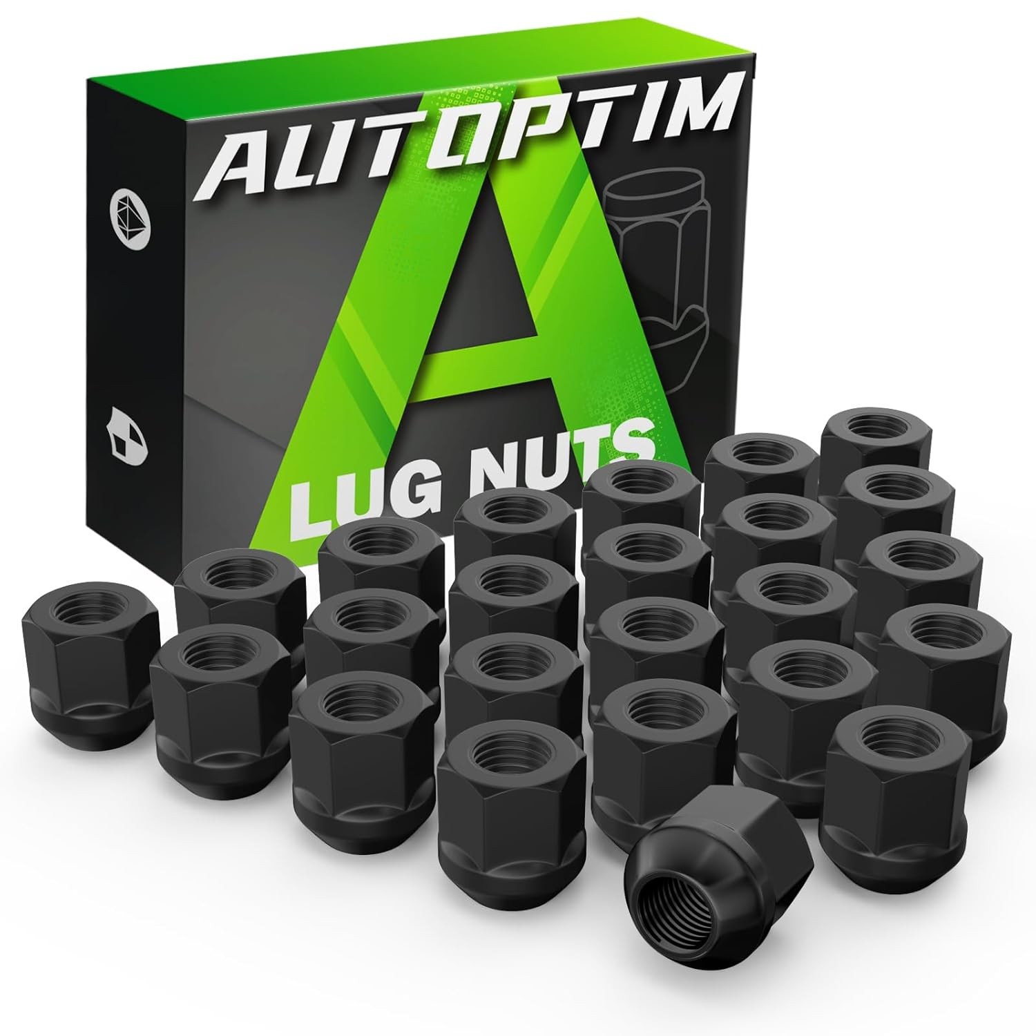 24PCS M14X1.5 Black Open End Lug Nuts Replacement Chevy Silverado 1500 Tahoe