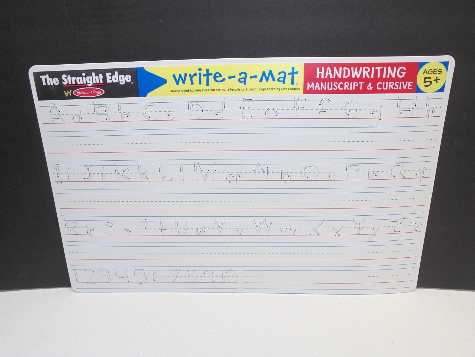 Melissa & Doug Dry Erase Mats Lot Cursive Math Counting Subtraction Educational
