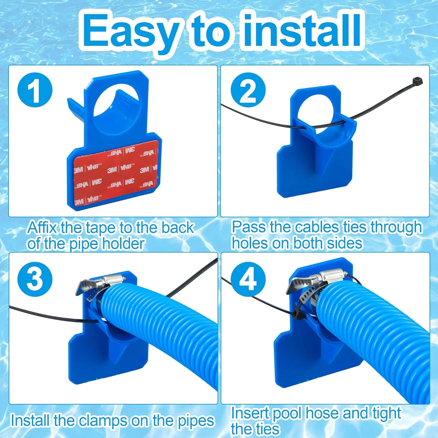 2 Pack Pool Pump Hoses for Above Ground Pools 1.25″ x 59″ Long Filter Pump Hose
