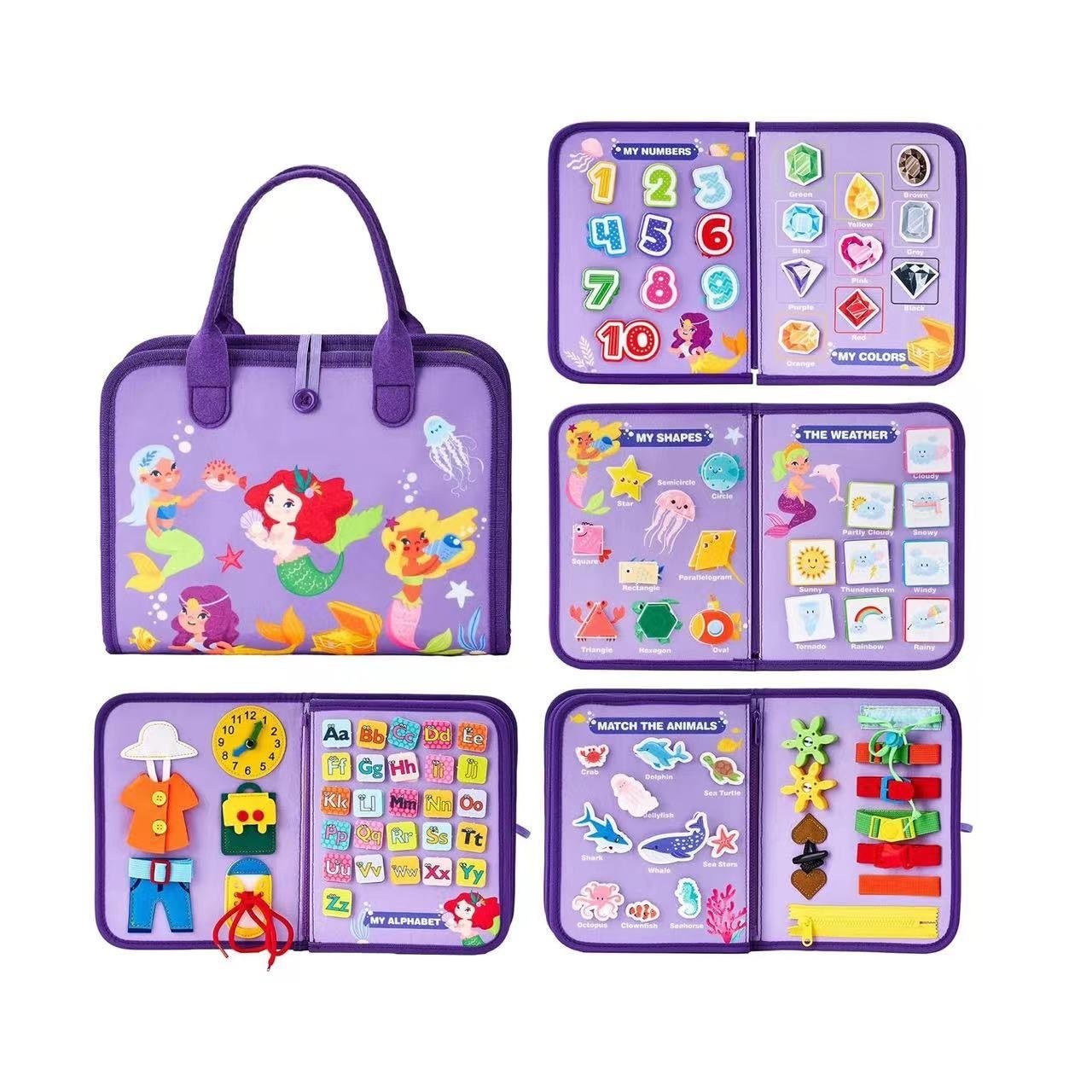 Felt Learn infant Practice Board Early Education Toys Brain-boosting Enlightenme
