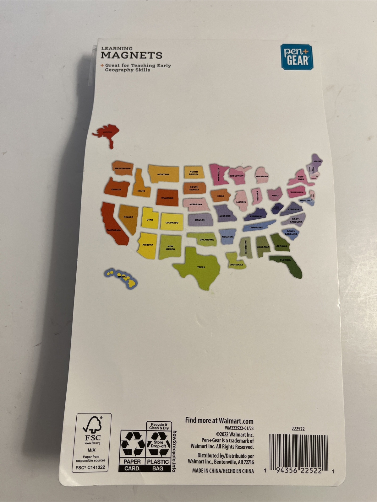 Learning Magnets Great For Teaching Early Geography Skills (43 Pieces)