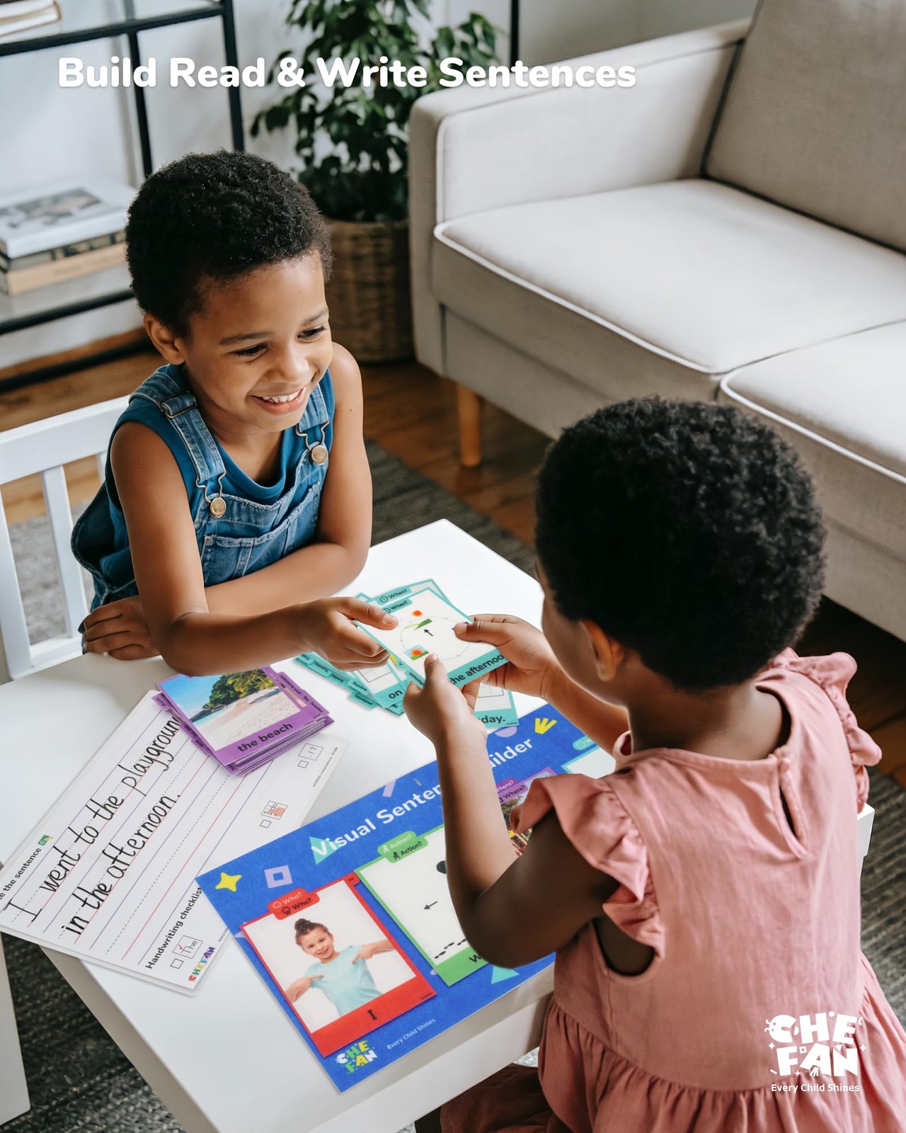 Sentence Building Kit for , Flash Cards for Early Reading and Word Games, Spe…