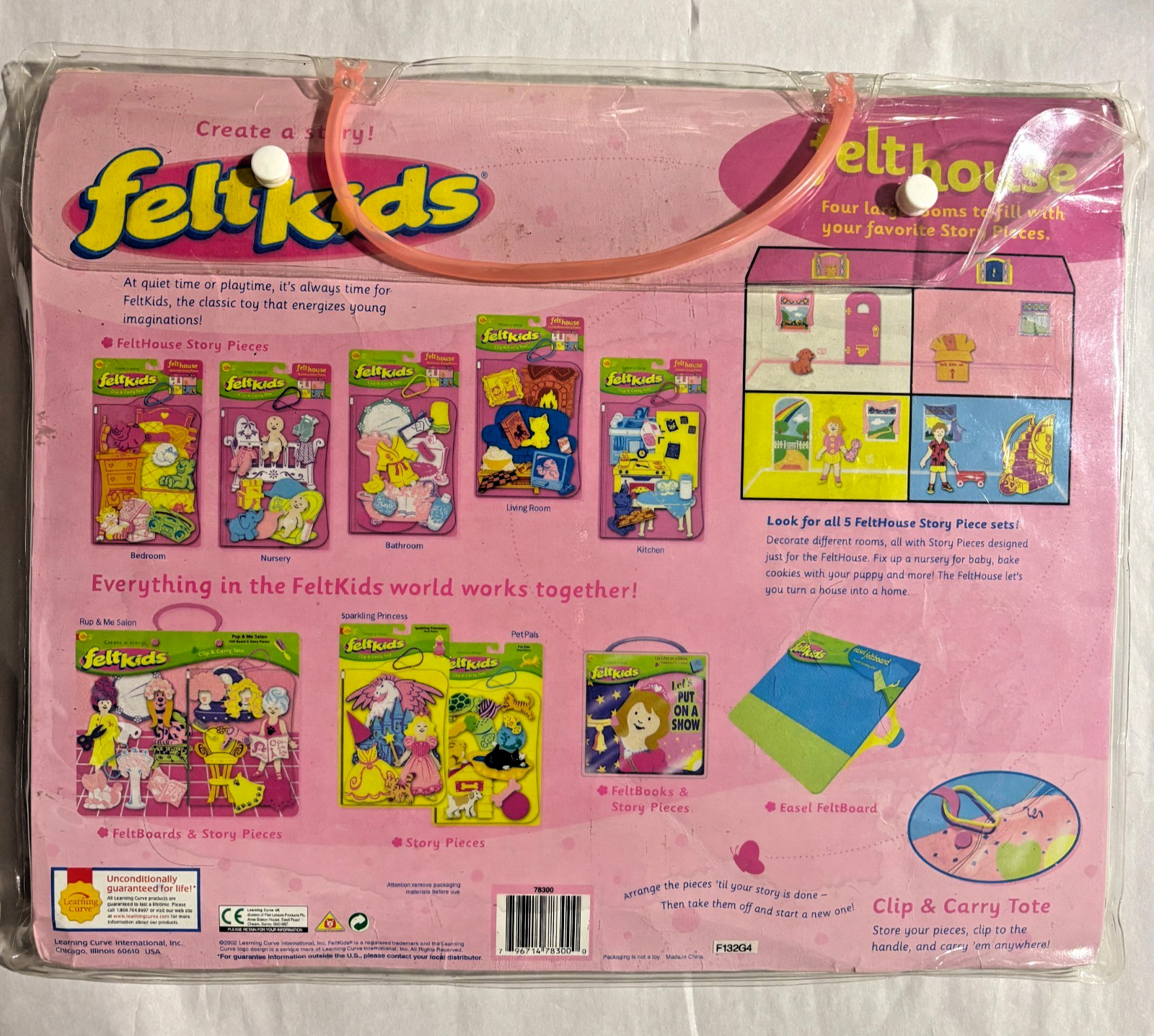 FeltKids Felthouse Felt Board Story Set 4 Rooms Learning Curve Ages 3+