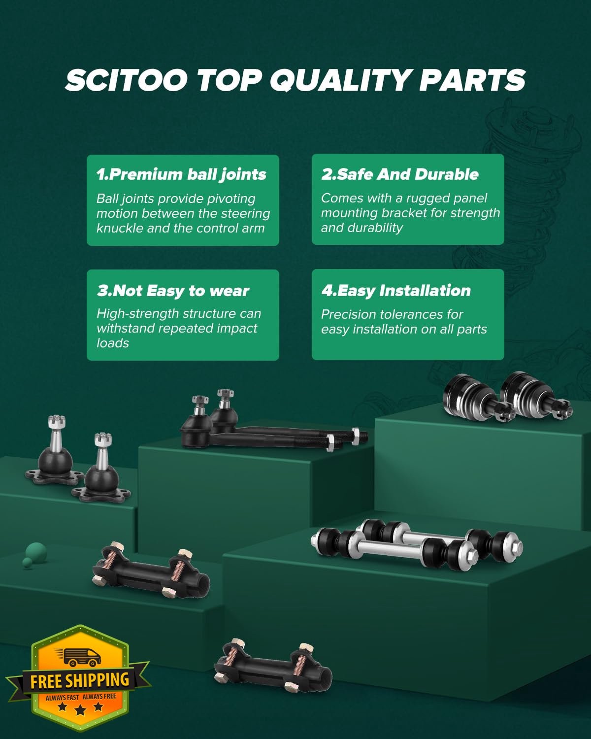 SCITOO 8pc Jeep Grand Cherokee Suspension Kit