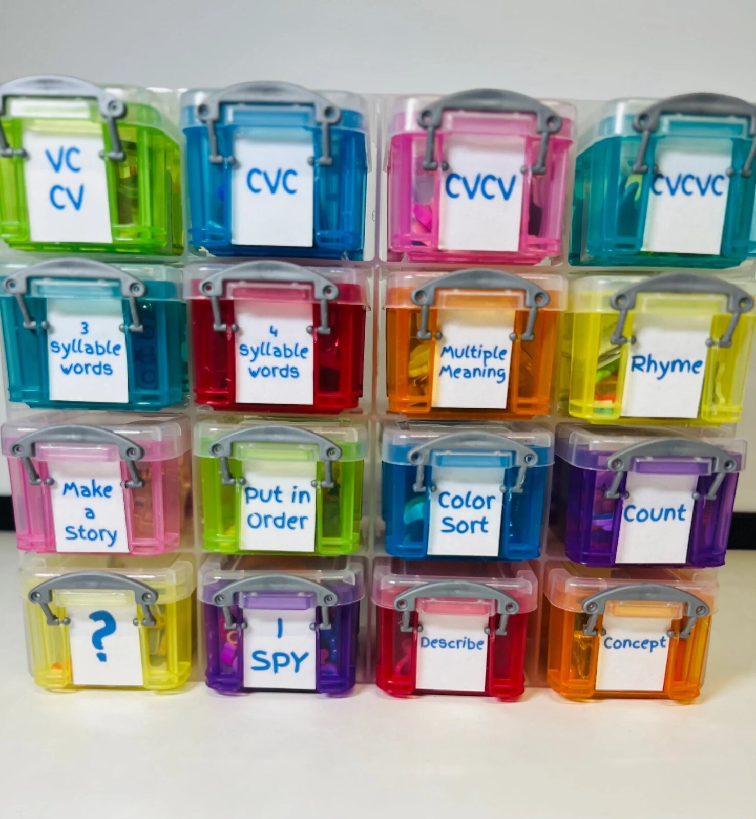 Speech and Language Therapy Activities Mini Objects Set Trinkets in Organizer