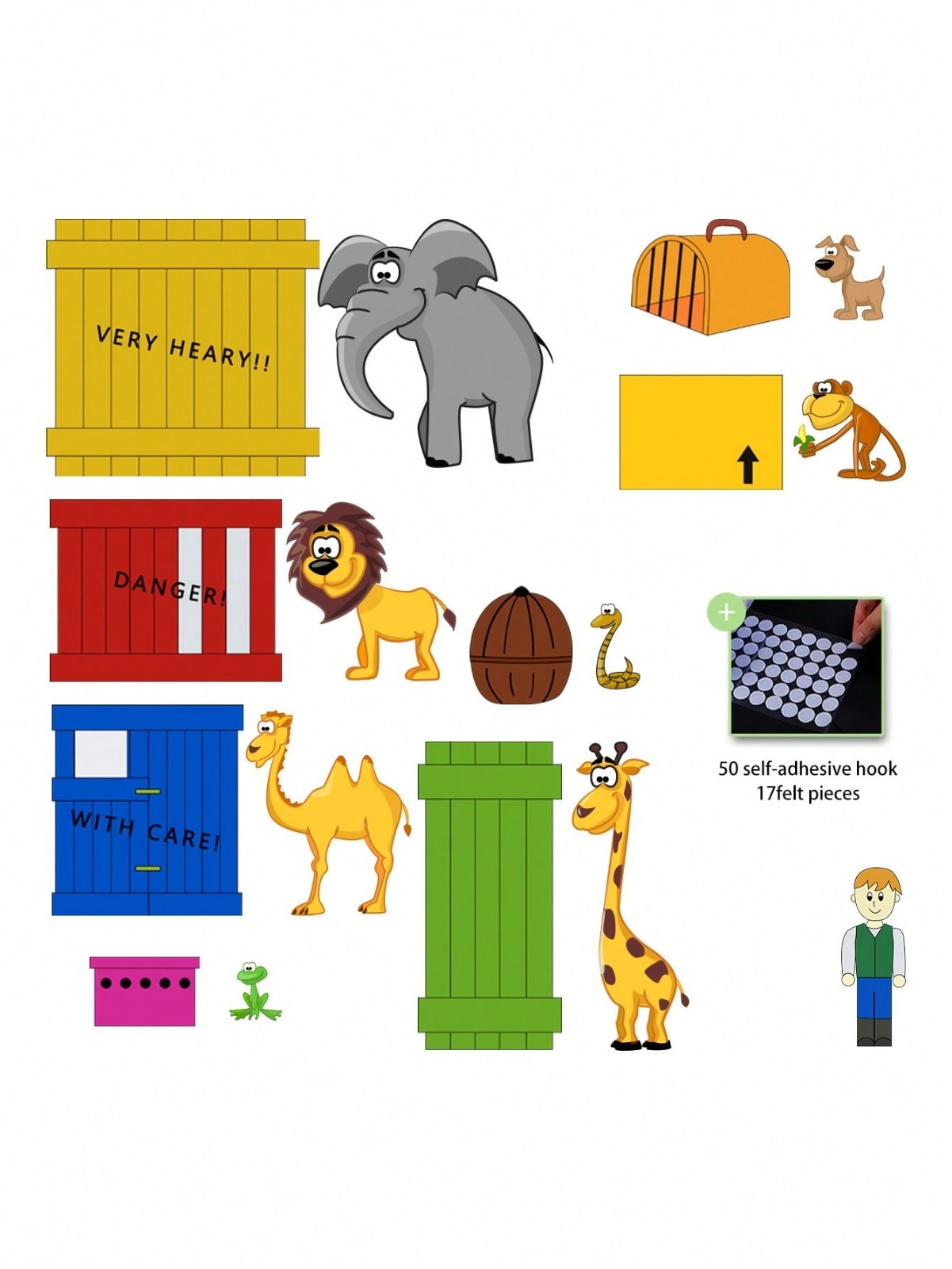 Dear Zoo Felt Story Set, Educational Preschool Toys, Storytelling Classroom Tool