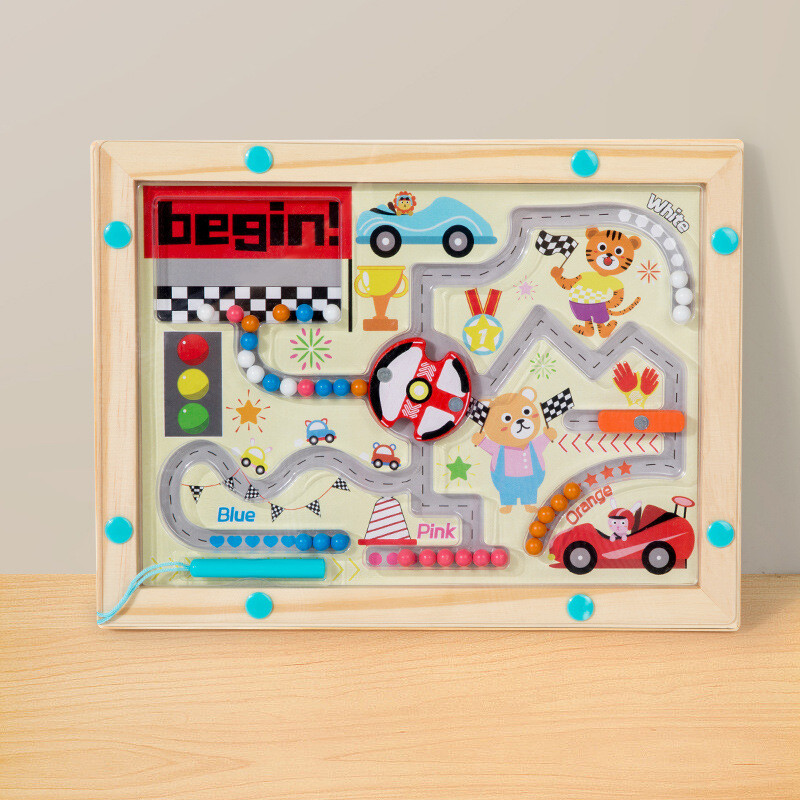 Magnetic Color And Number Maze Montessori Magnet Puzzle Board Educational Toys