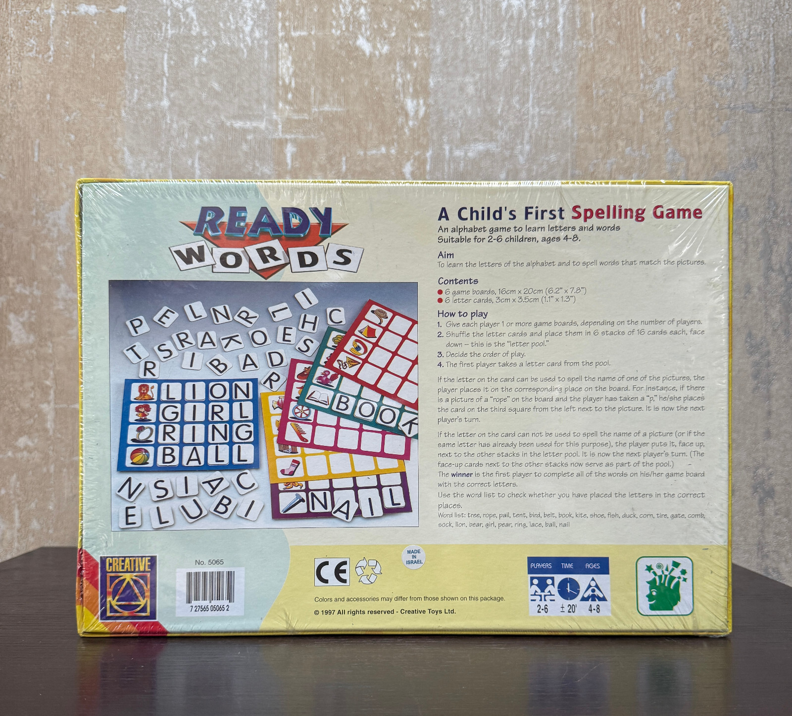 Vintage 1997 Ready Words A Child’s First Spelling Game Homeschooling Teacher