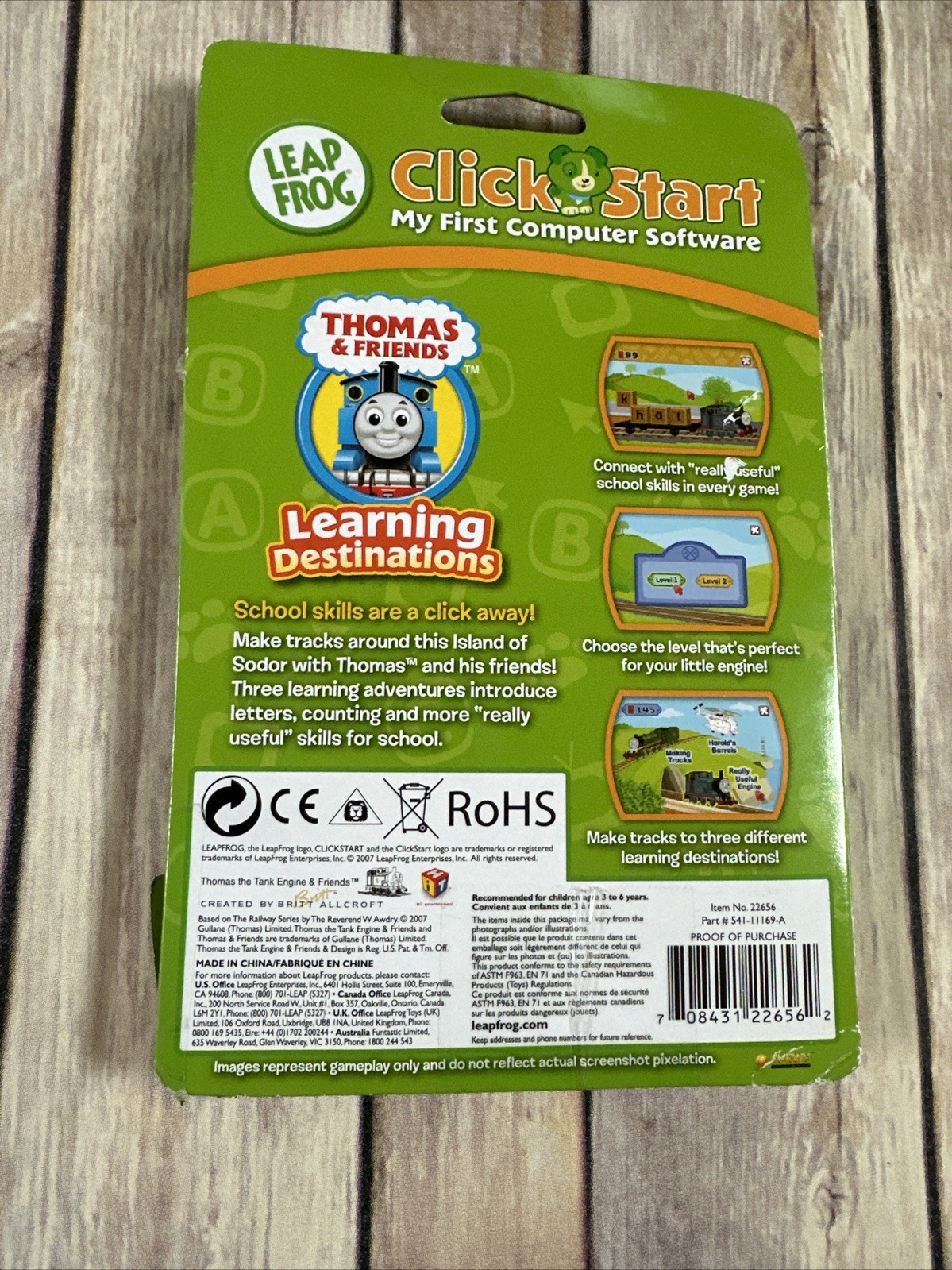 Leapfrog ClickStart Educational Cartridge Thomas & Friends Learning Destination