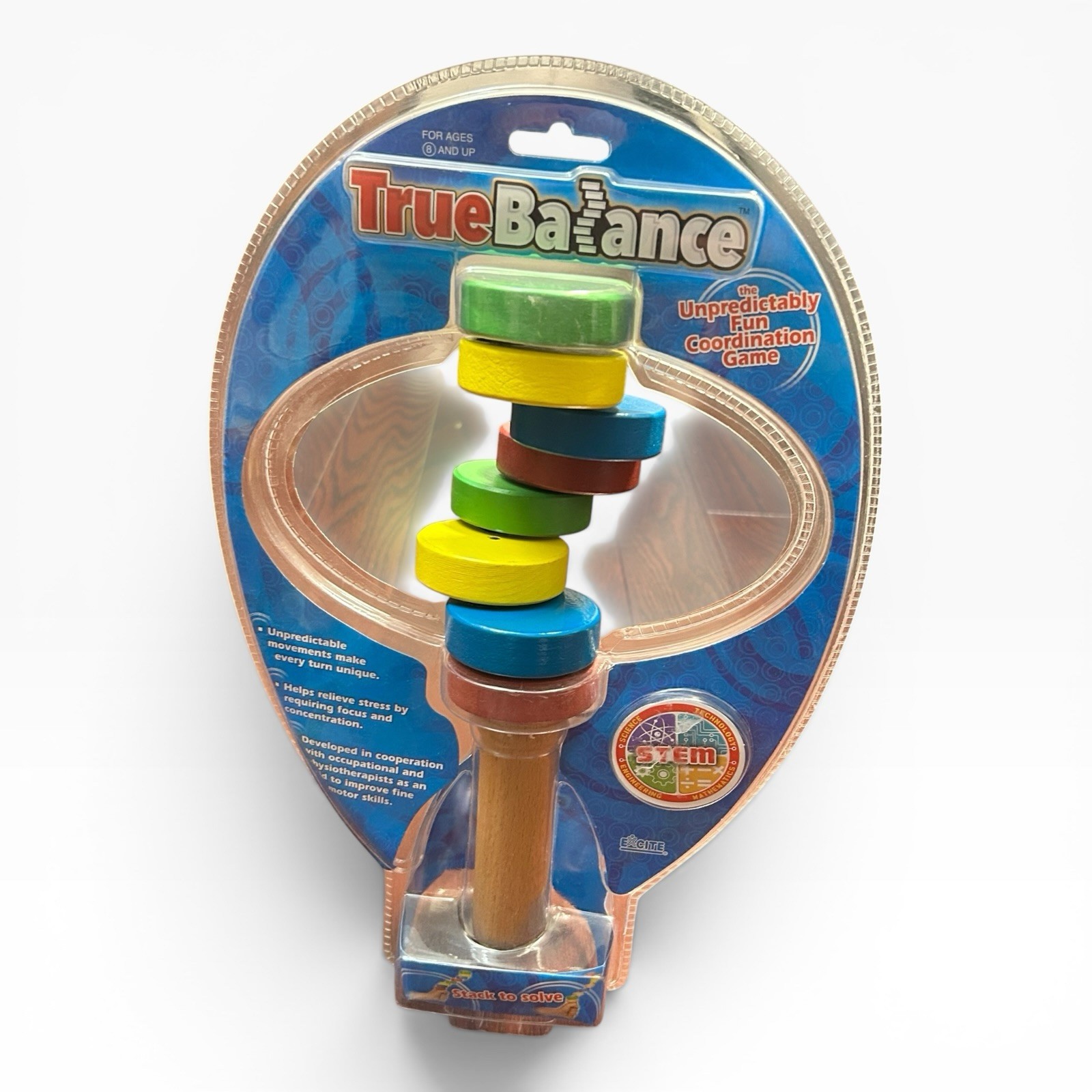 True Balance STEM Coordination Handheld Wooden Skill Game New Sealed Motor Skill