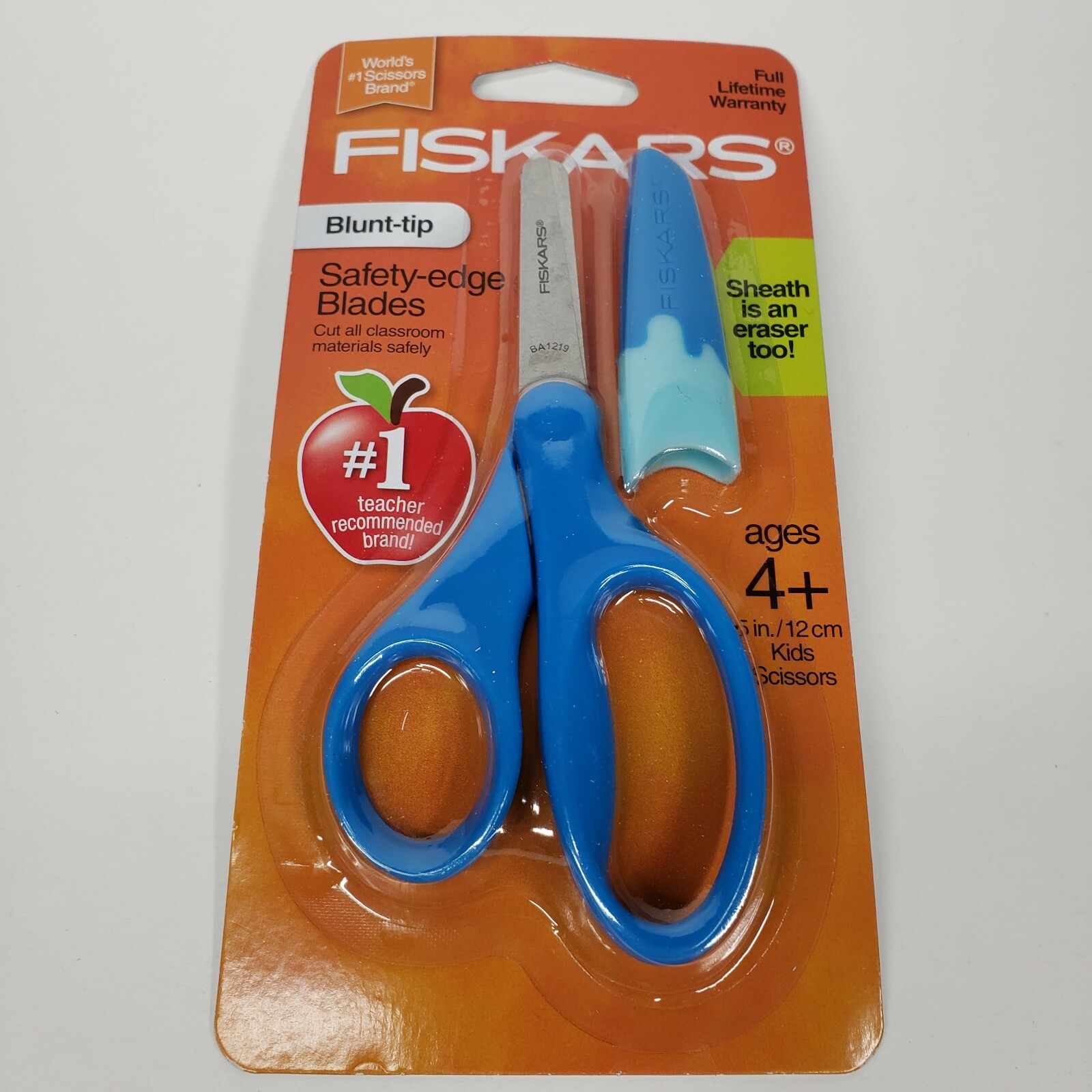 Scissors +4 Ages Fiskars Safety Blunt-tip Edge Blade Scissors with Sheath