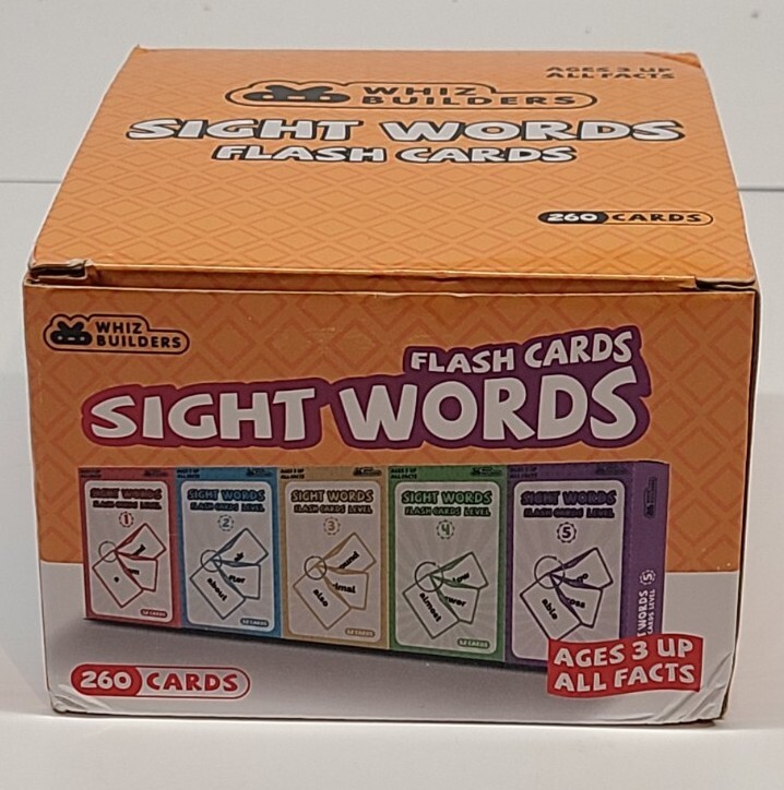 Whiz Builders Sight Words Flash Cards 260 Cards Ages 3 & Up