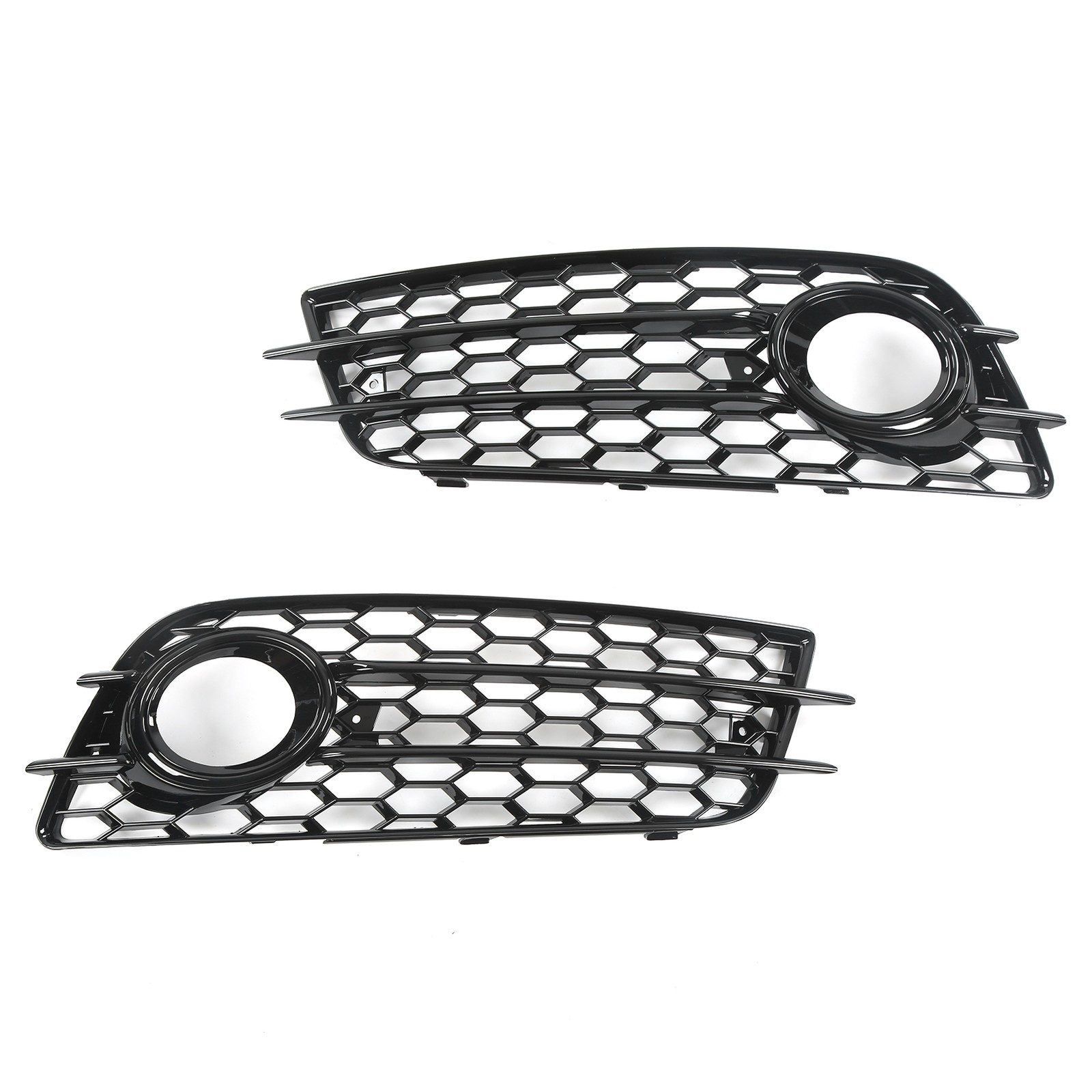 2 Pcs Bumper Fog Light Grille For B8 S4 Models 2008‑2012 OXQC