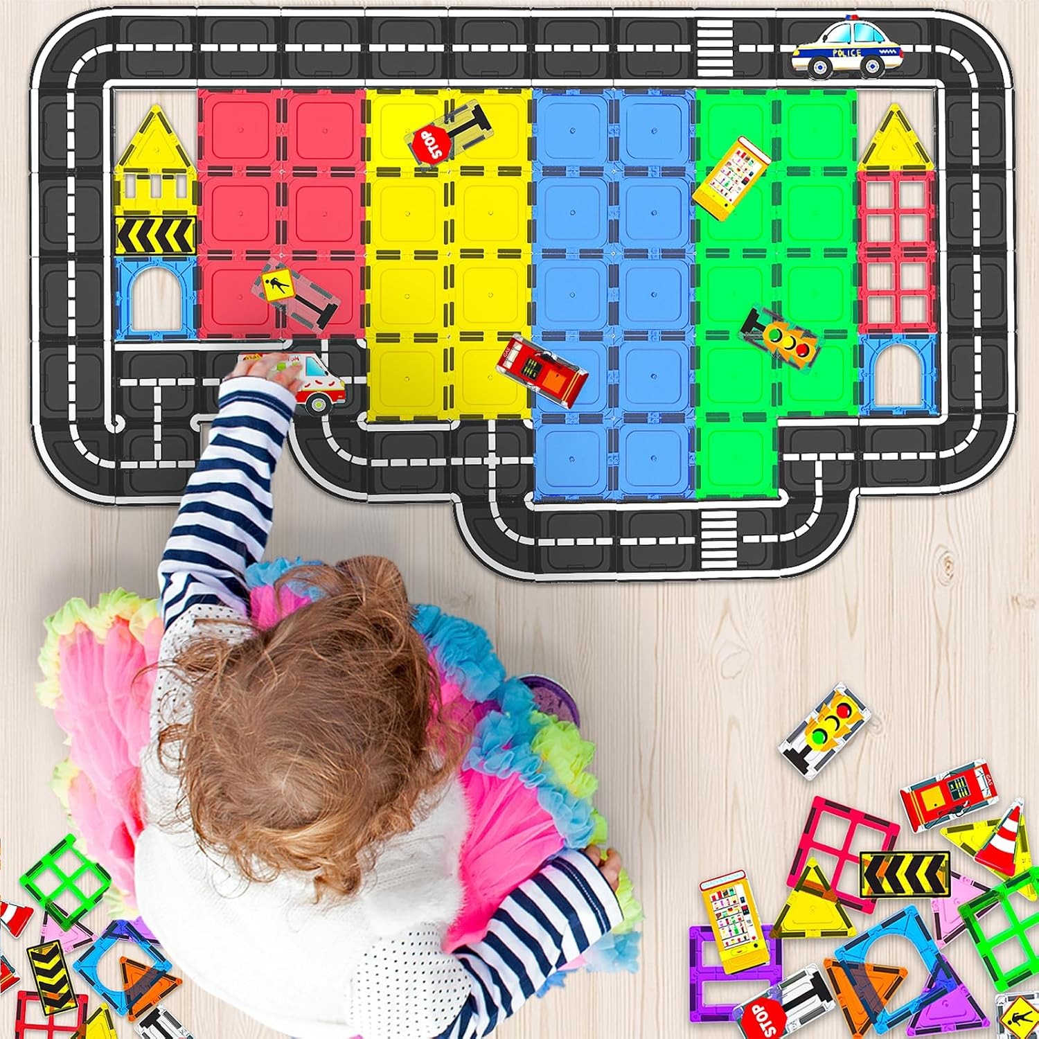 Christmas Magnetic Tiles, Magnetic Building Blocks, Preschool Montessori Toys Gi