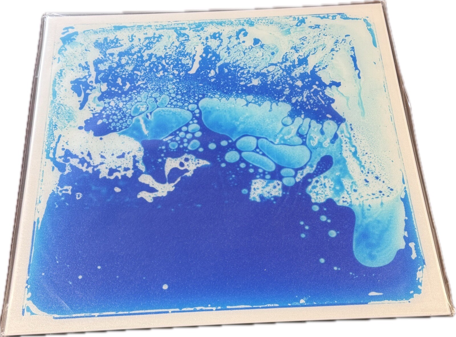 New in Plastic Solid Blue Color Floor Sensory Liquid Tiles Lakeshore Learning