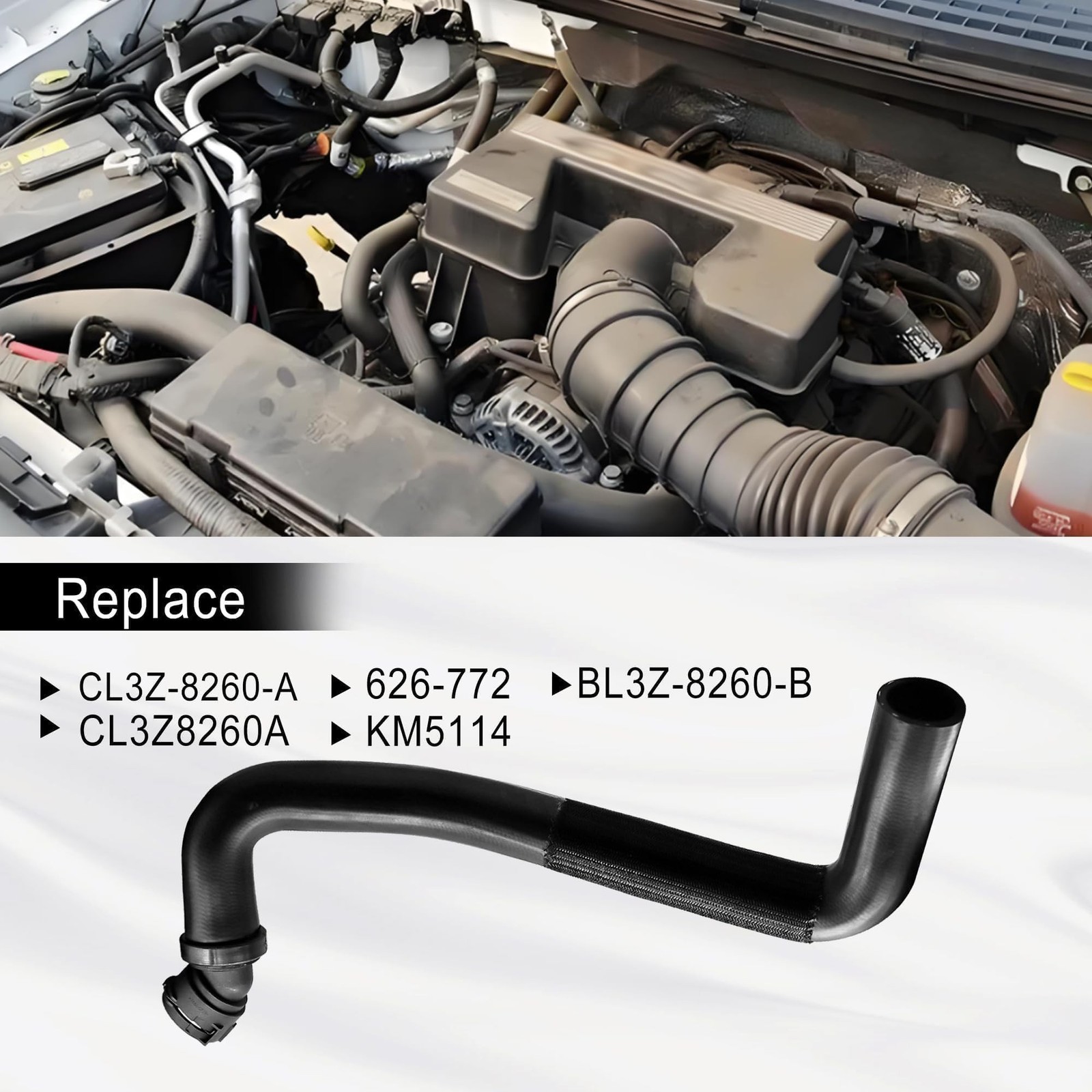 CL3Z-8260-A Radiator Coolant Hose Fit for Ford F-150 2011-2014 for Lincoln Ma…