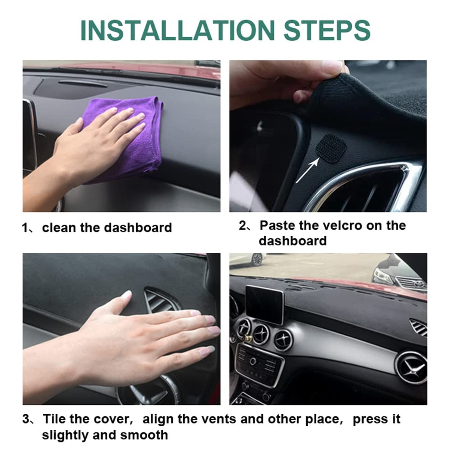 Car Carpet Dashboard Cover,Dash Cover Mat Fit for Toyota Camry 2007 2008 2009…
