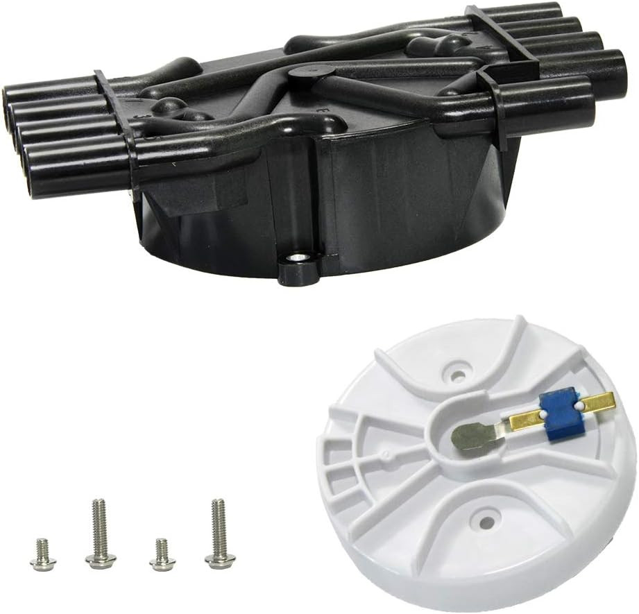 Ignition Distributor Cap and Rotor Kit Compatible with Chevy GMC Cadillac Vortec
