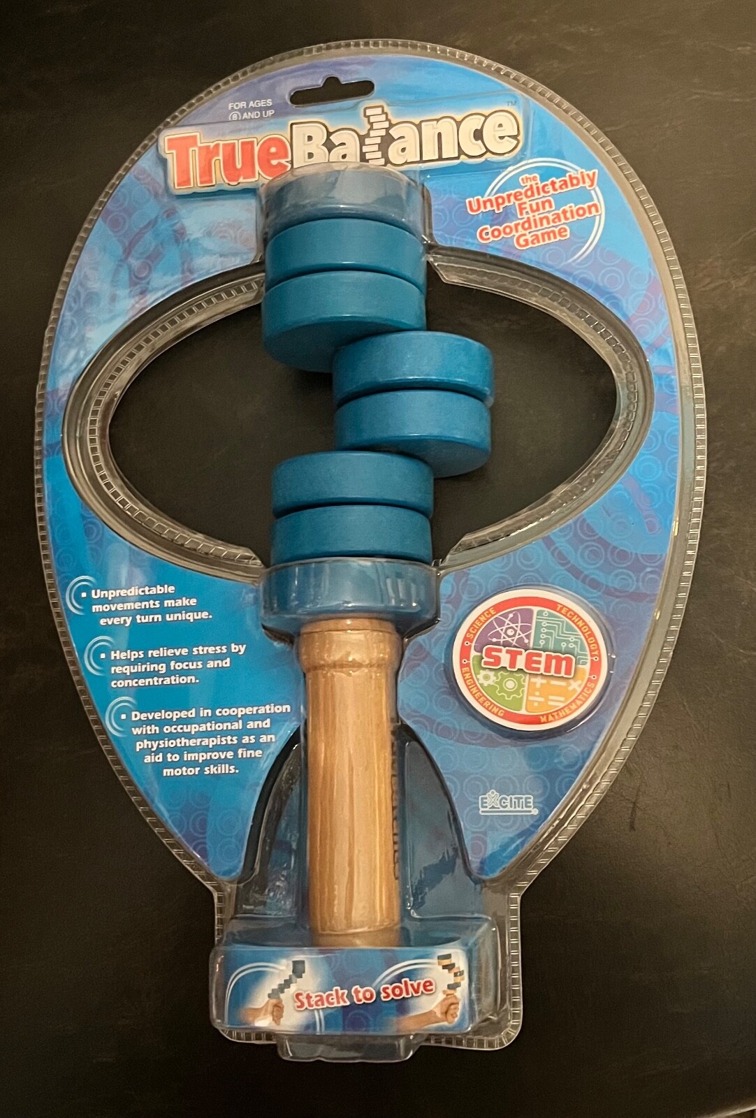 True Balance Handheld Wooden Toy by Excite Stem Coordination Fine Motor Skills