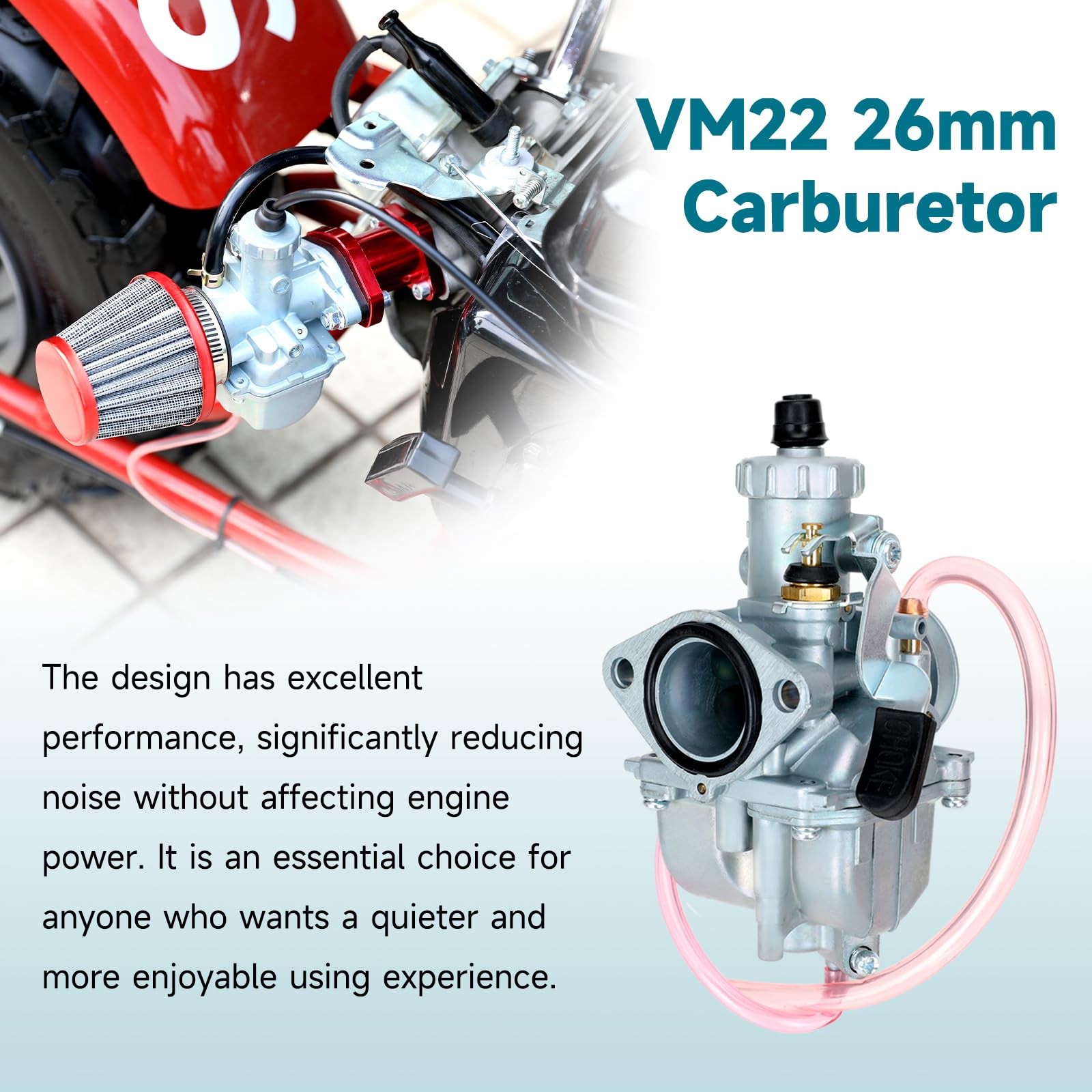 FVRITO Performance VM22 26mm Carburetor Carb for Predator 212cc 196cc Coleman CT