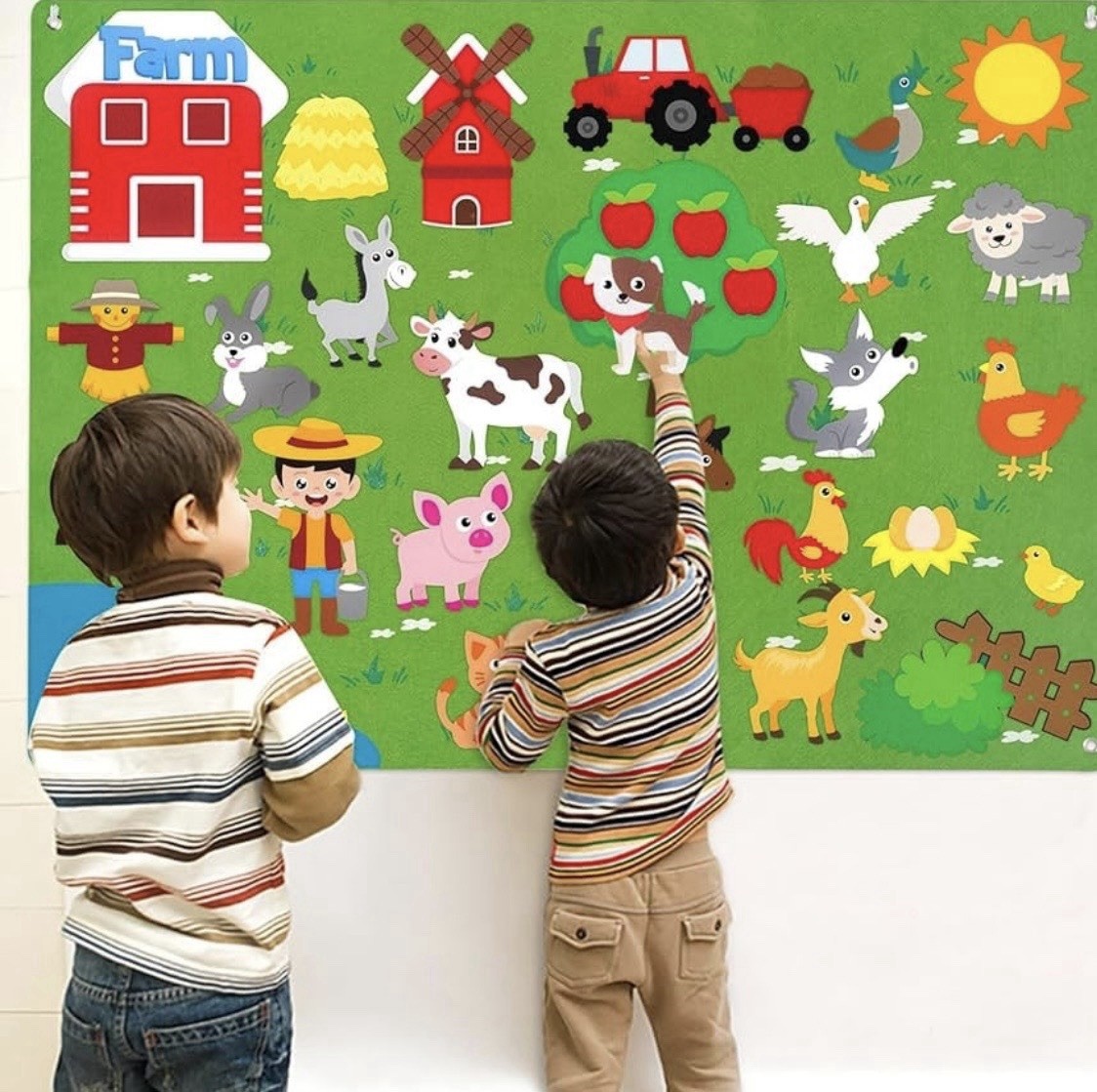 Farm Animal Felt Board Set, 3.5ft, 38 Pieces