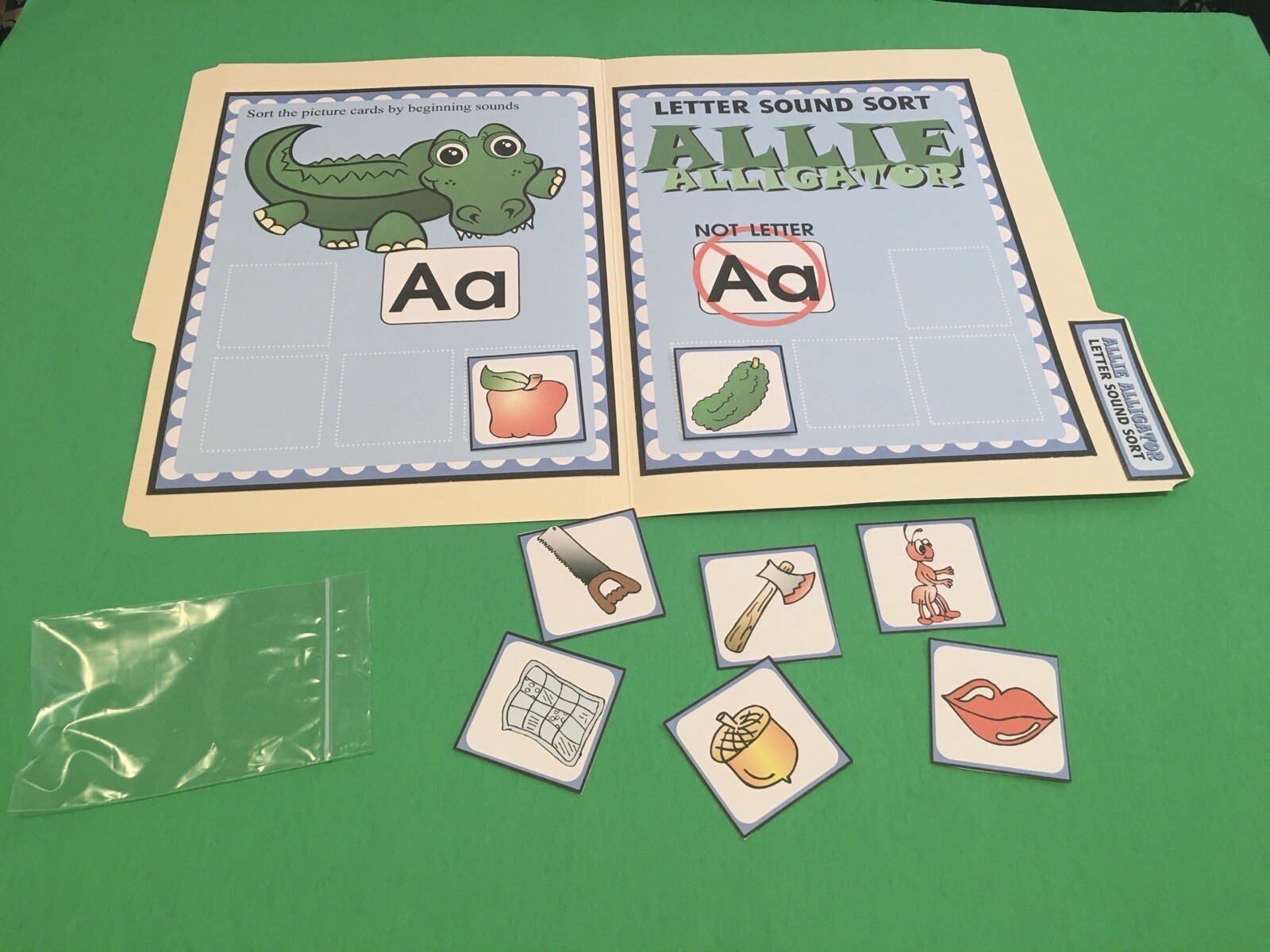 A To Z – DIY – 26 File Folder Kits – Activity Set for Learning Centers PRINTED