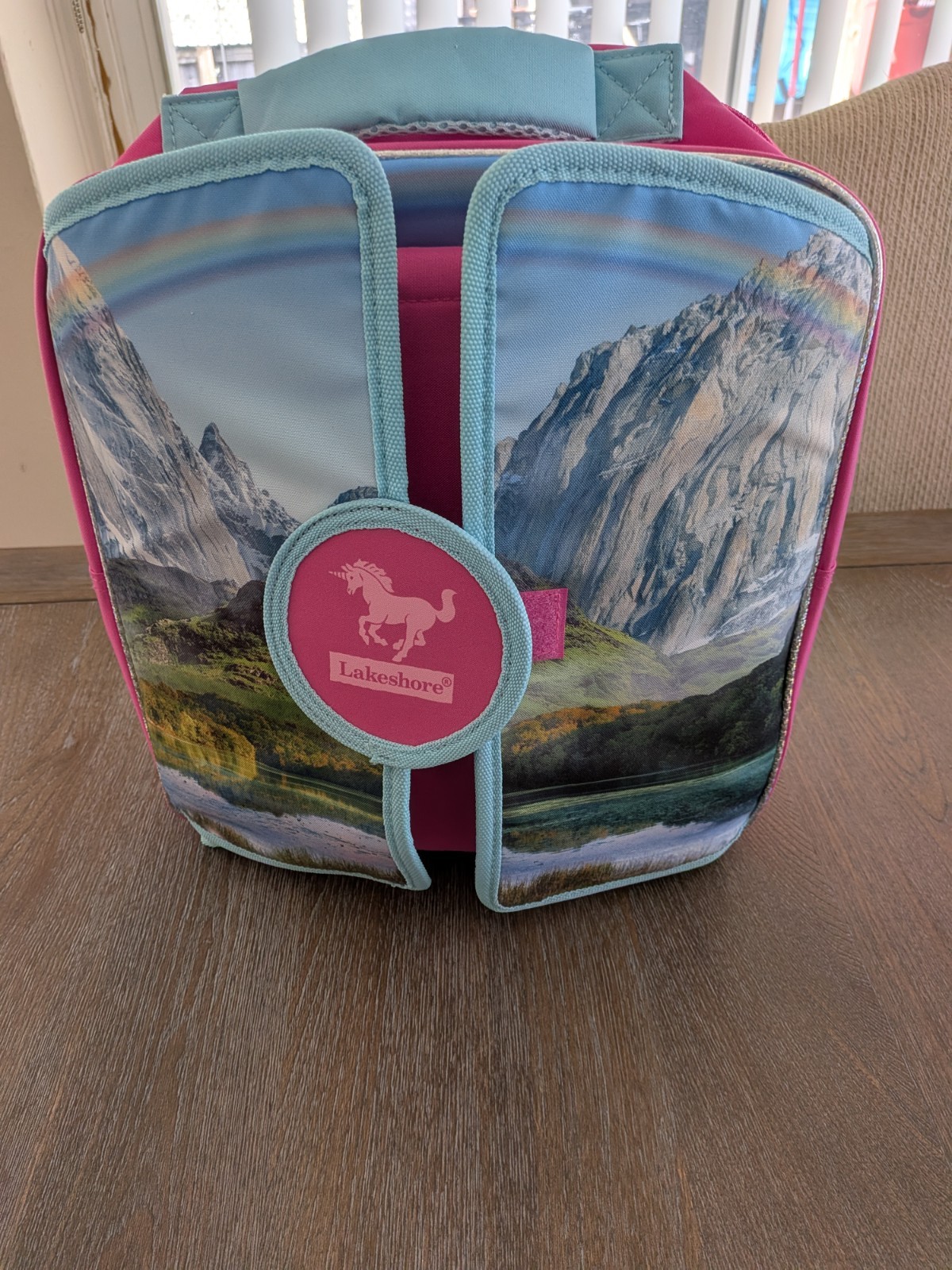 Lakeshore Fantasy Adventure Backpack Fold Out Scene Unicorns W/ 7 Pegasus Horses